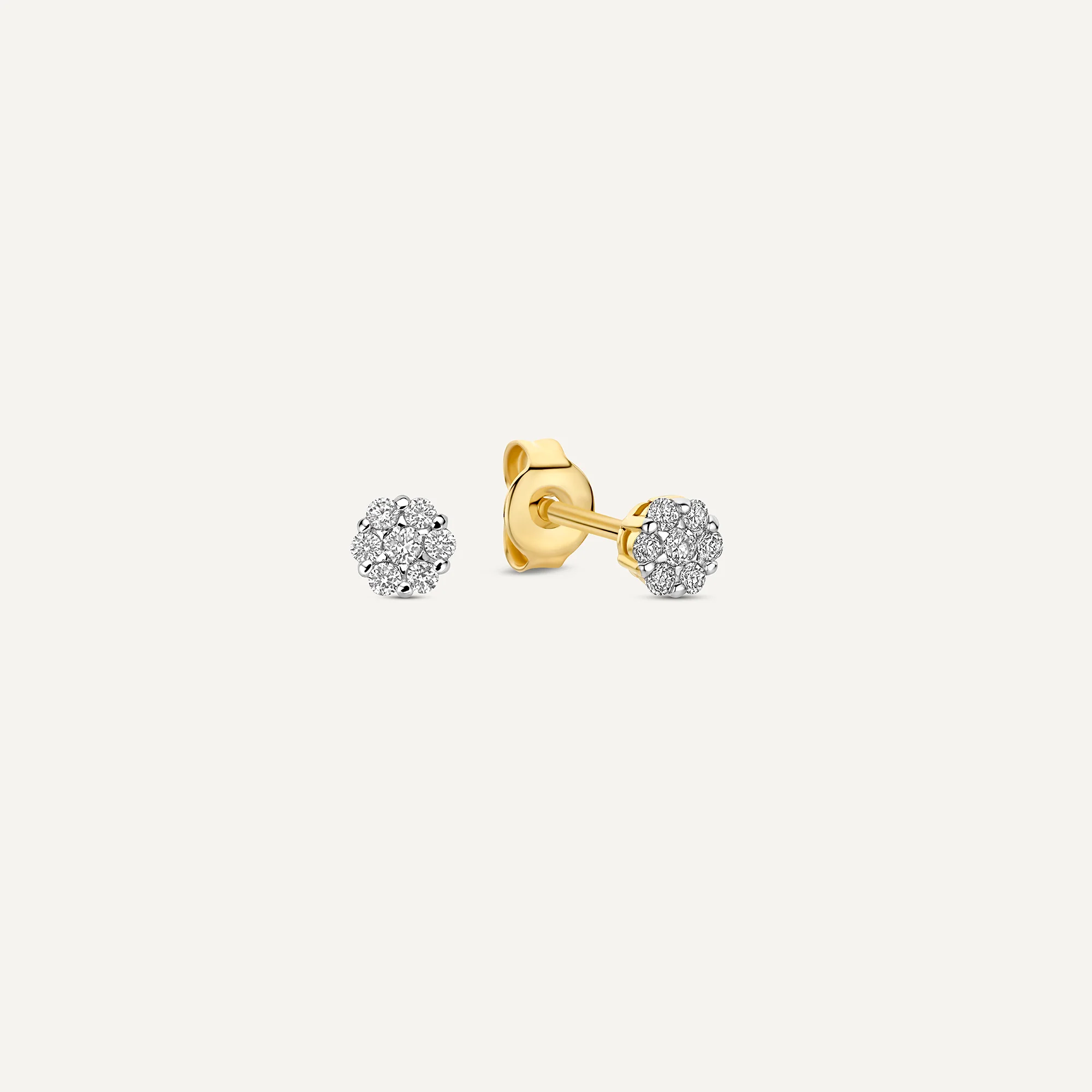 Diamond Cluster Studs (0.10 ct)
