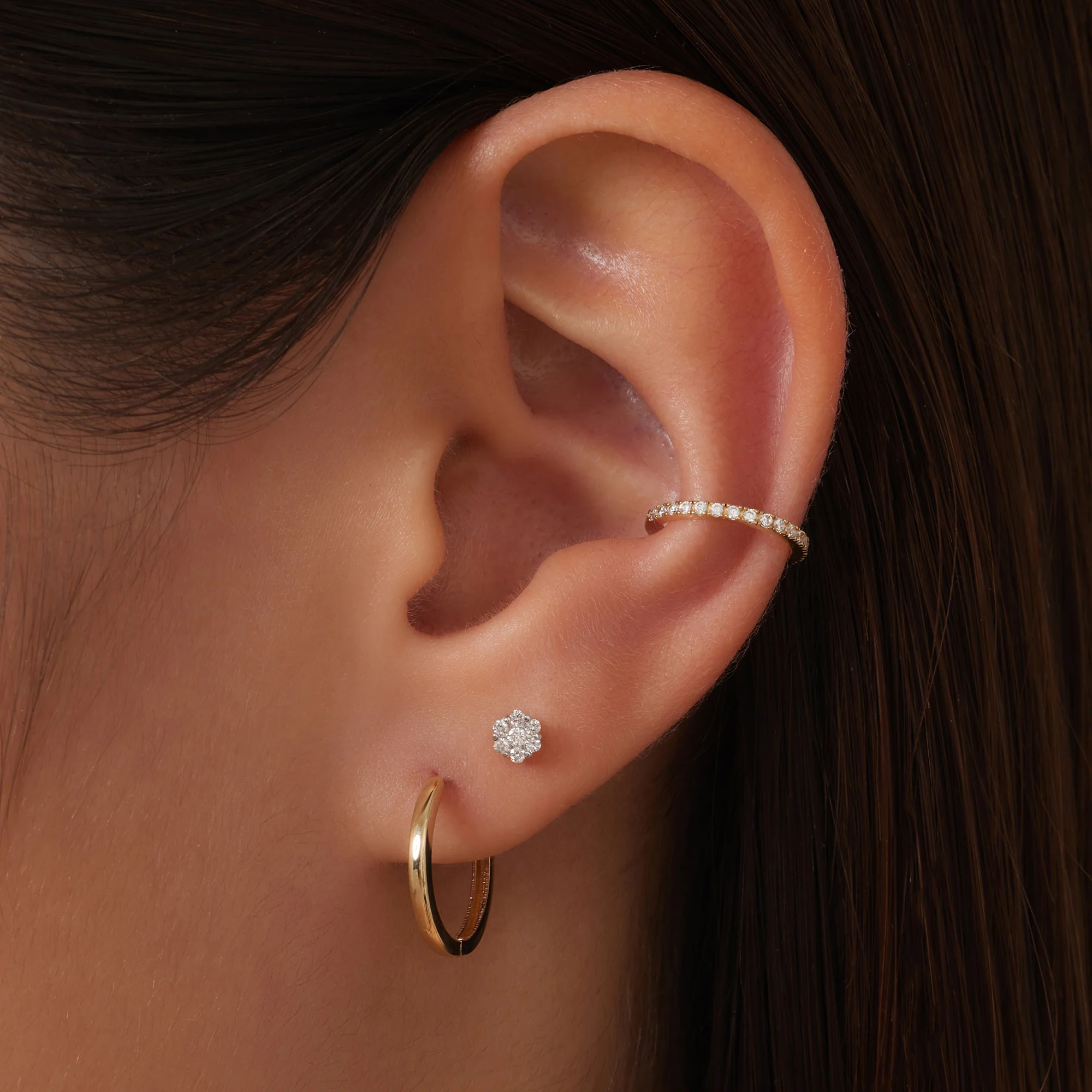 Diamond Cluster Studs (0.10 ct) - Image 2