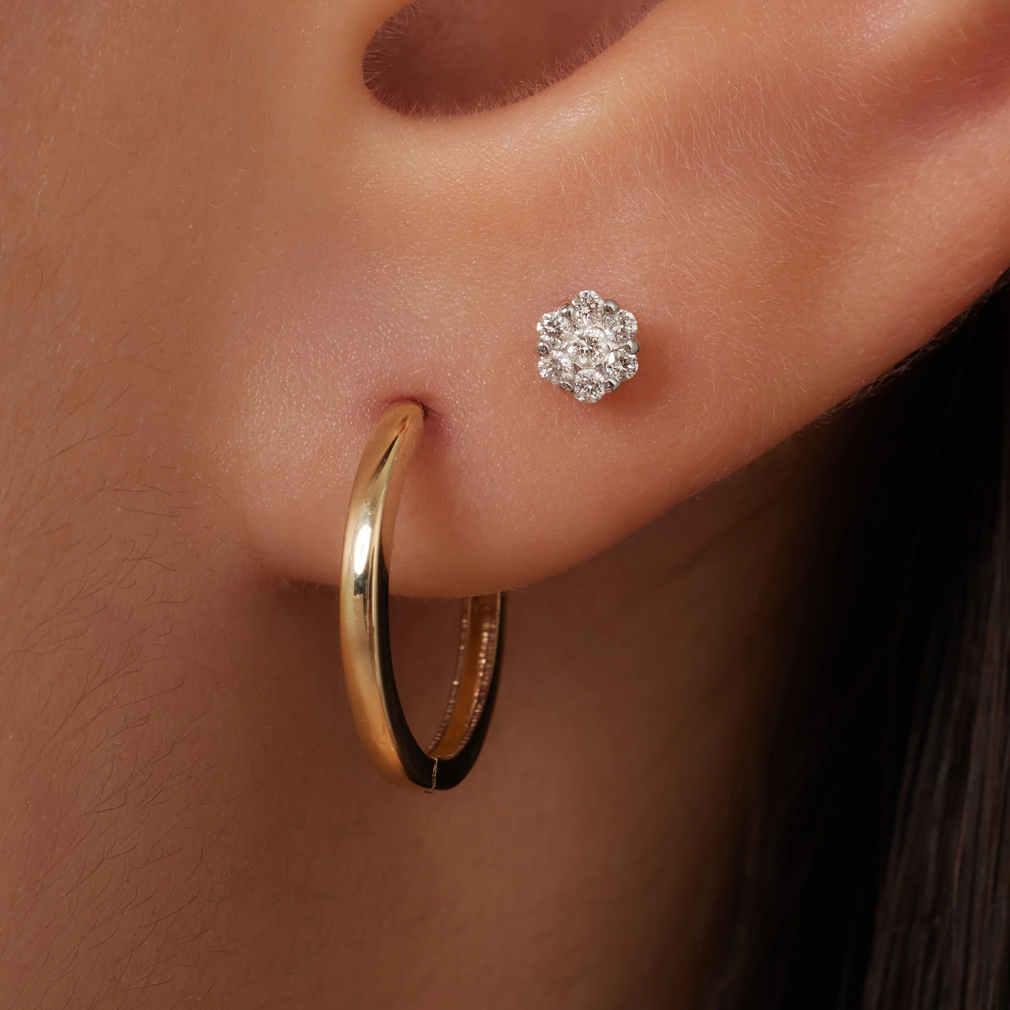 Diamond Cluster Studs (0.10 ct) - Image 3