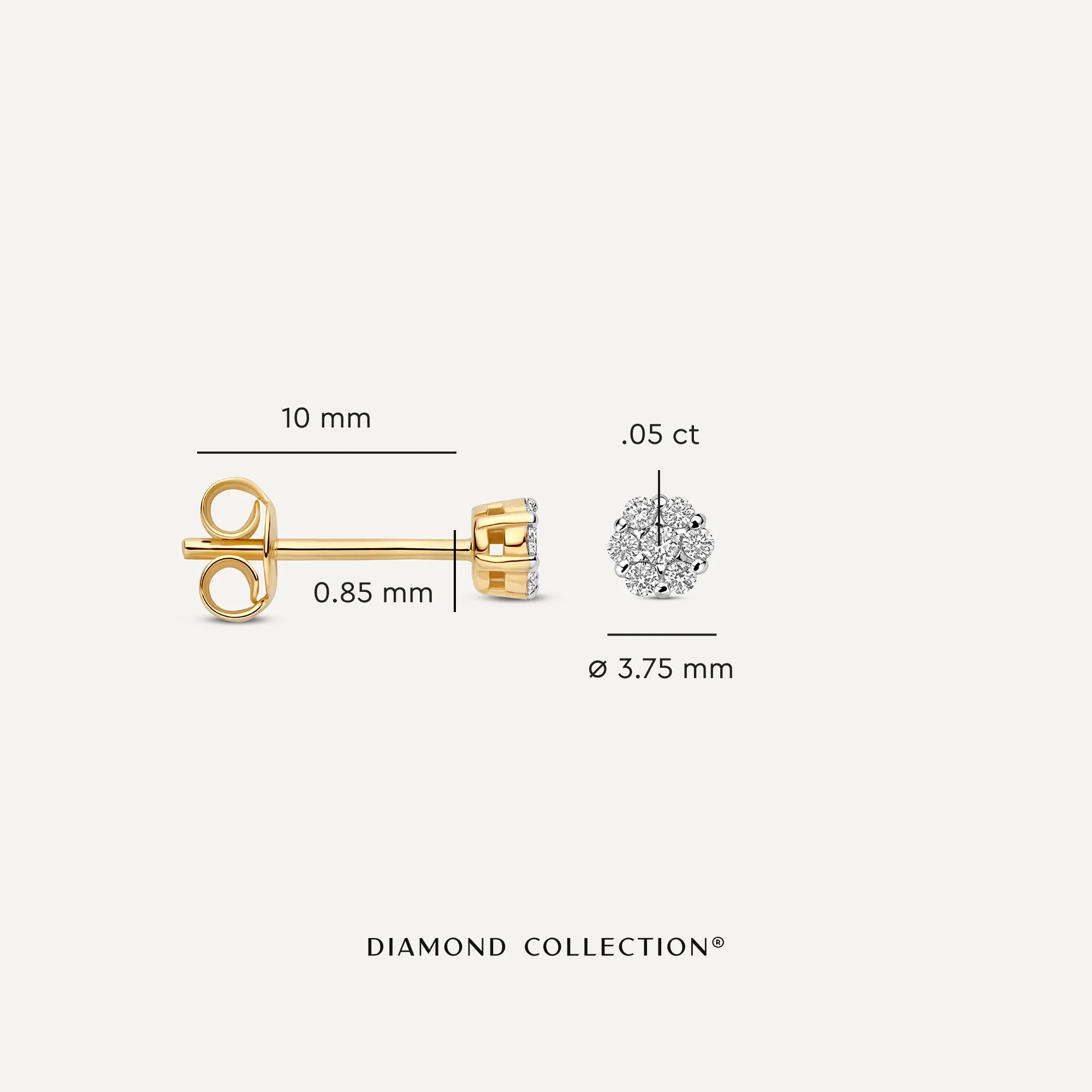 Diamond Cluster Studs (0.10 ct) - Image 4