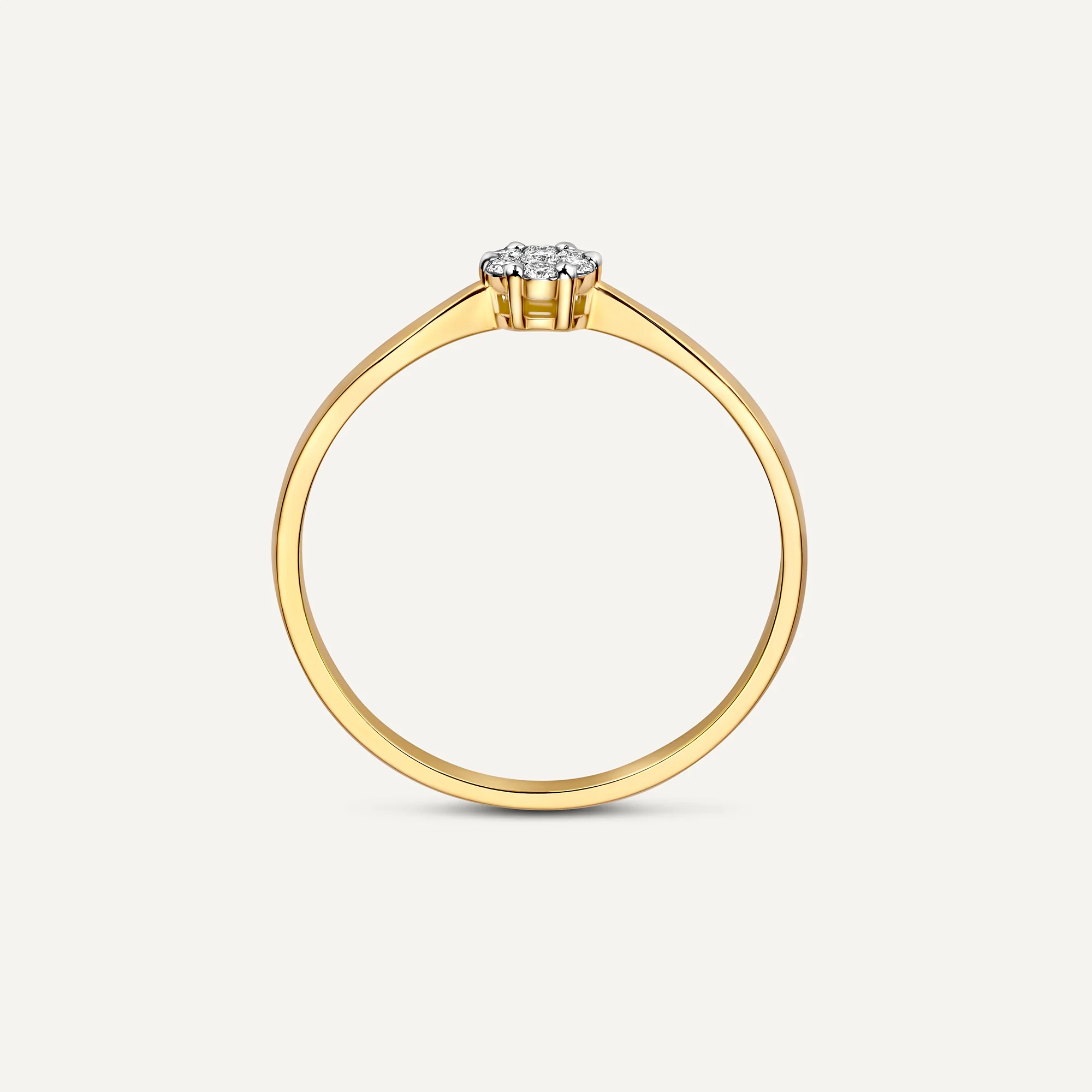 Diamond Cluster Tapered Ring (0.08 ct) - Image 8