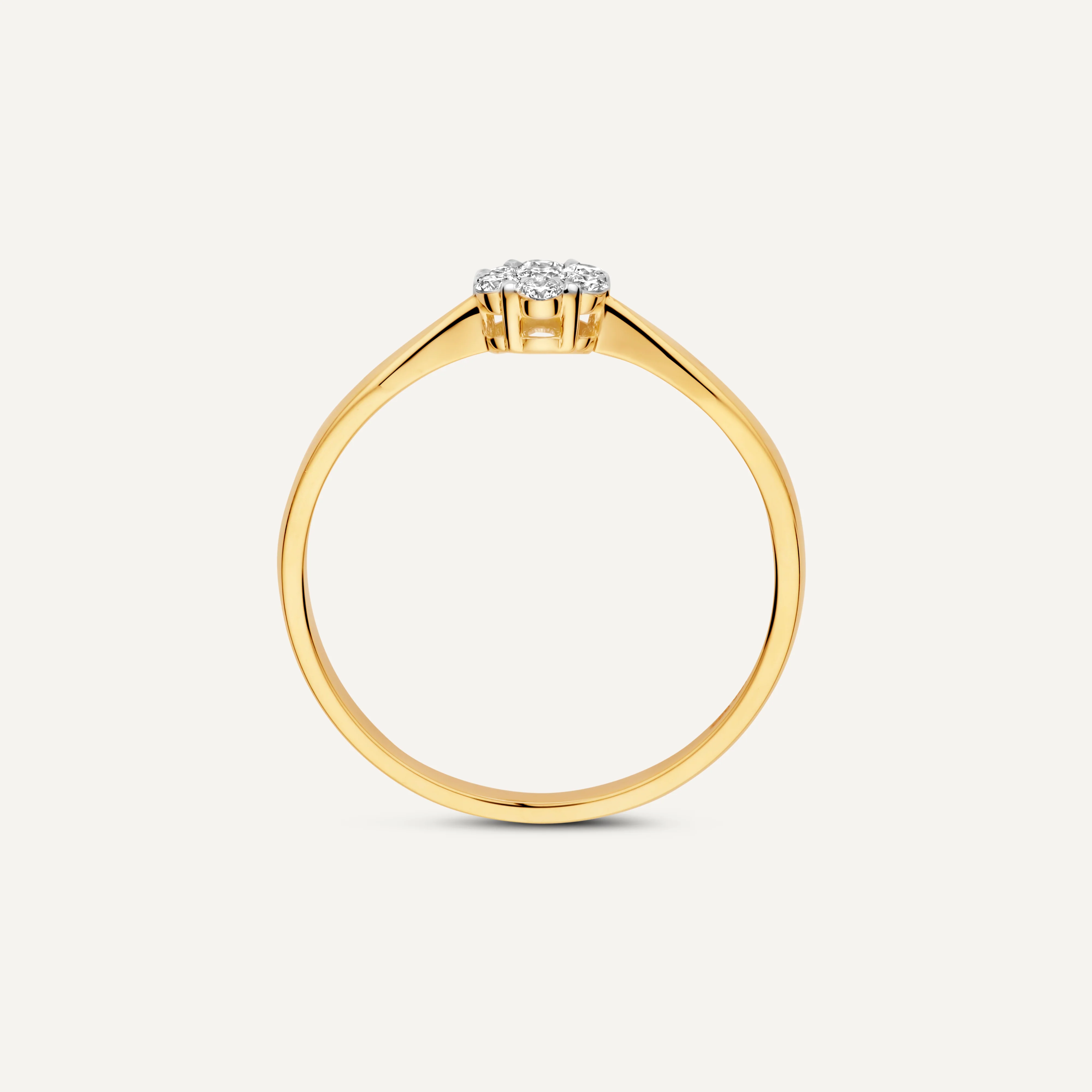 Diamond Cluster Tapered Ring (0.15 ct) - Image 6