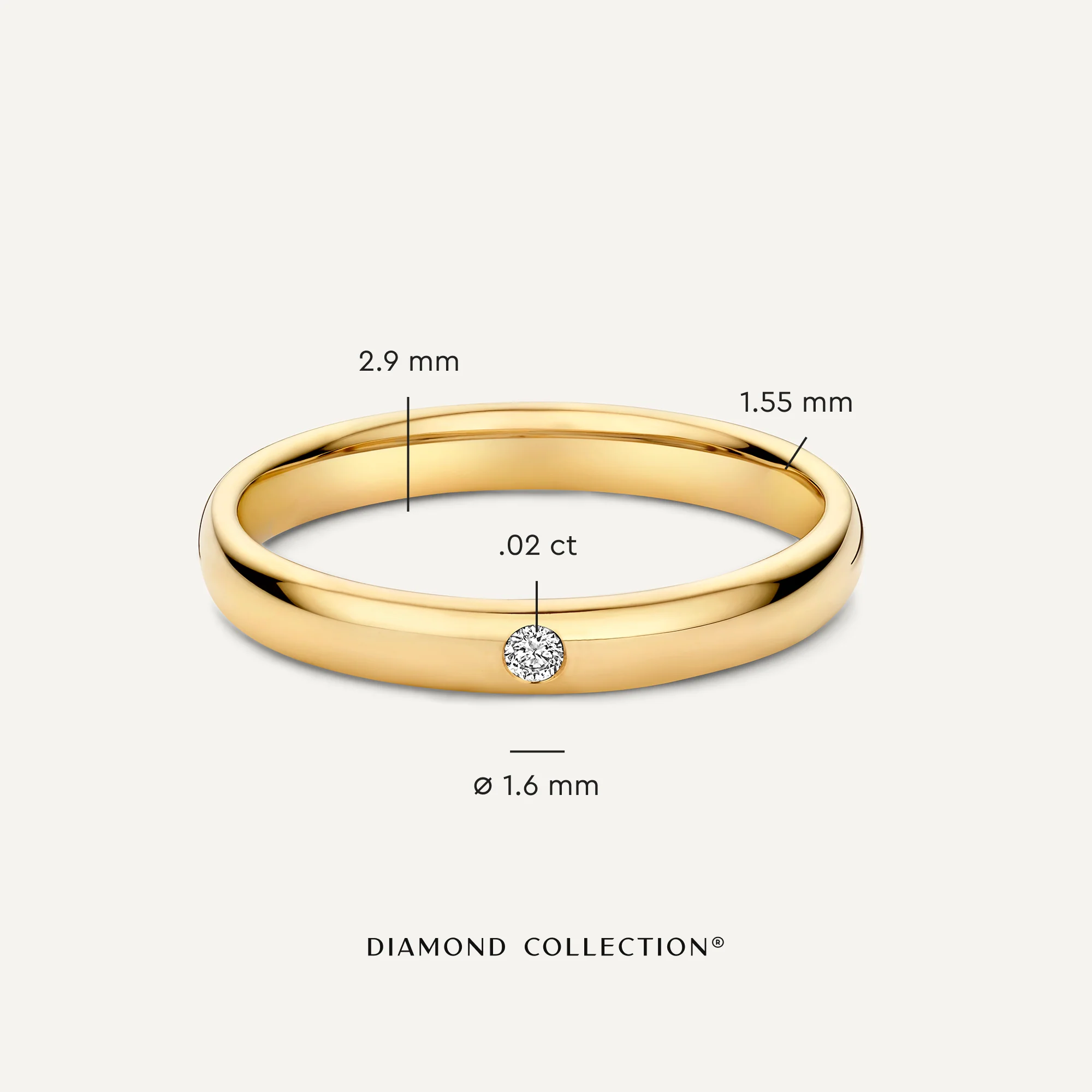 Diamond Curve Band Ring (0.02 ct) - Image 5