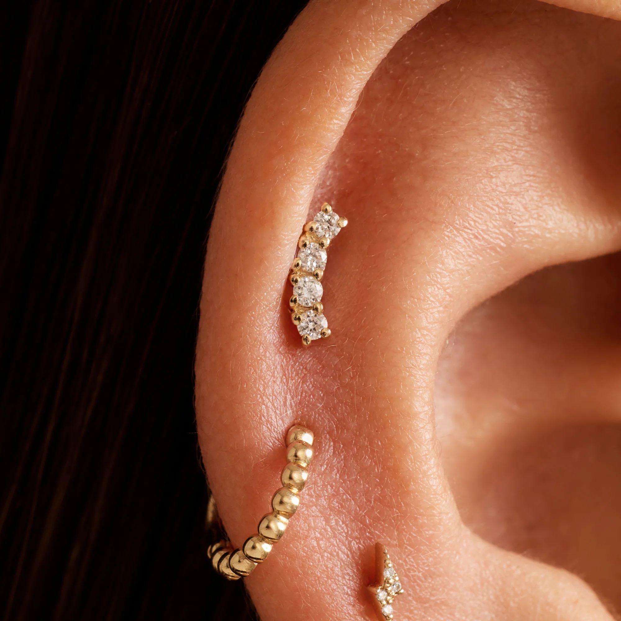 Diamond Curved Bar Piercing (0.07 ct) - Image 3