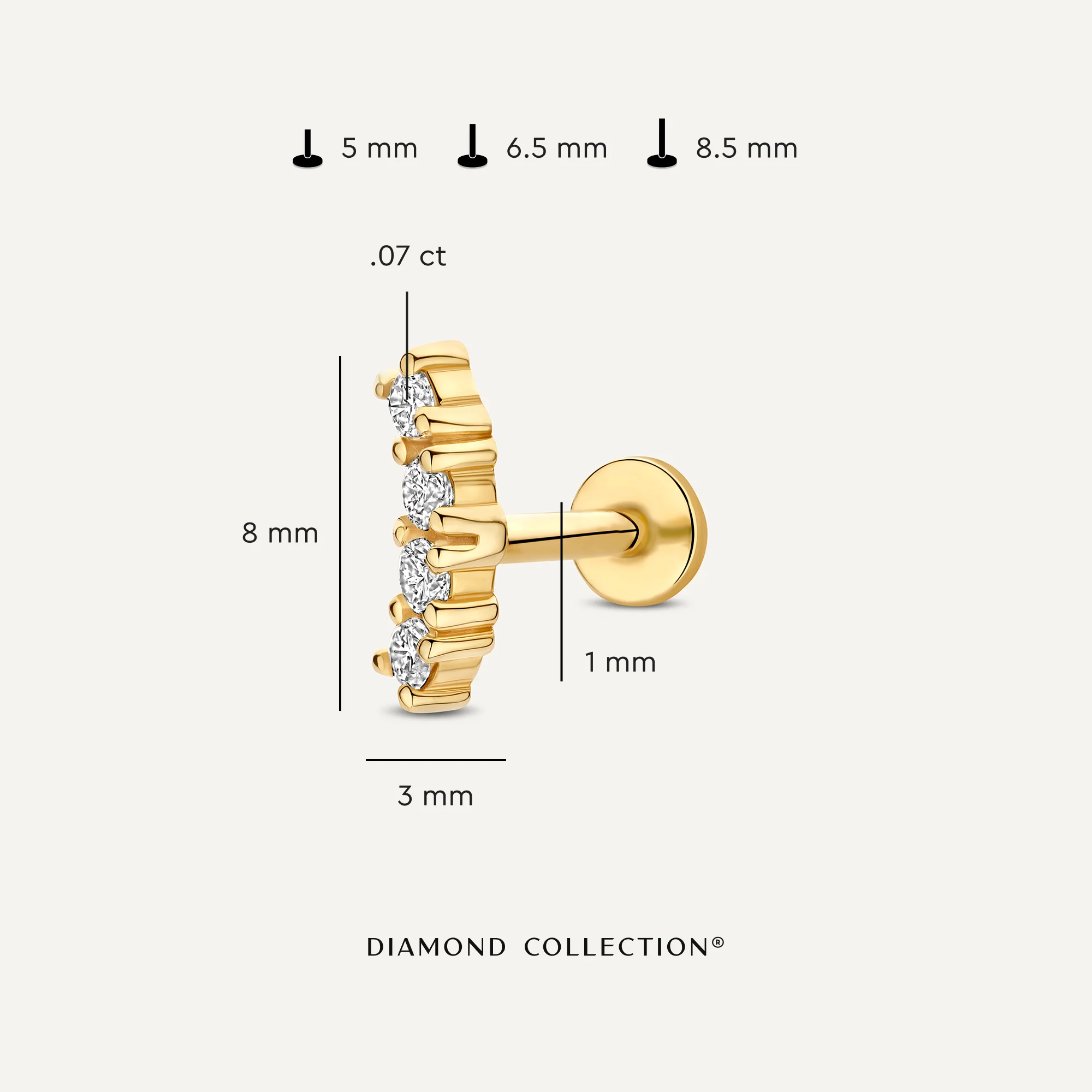 Diamond Curved Bar Piercing (0.07 ct) - Image 8