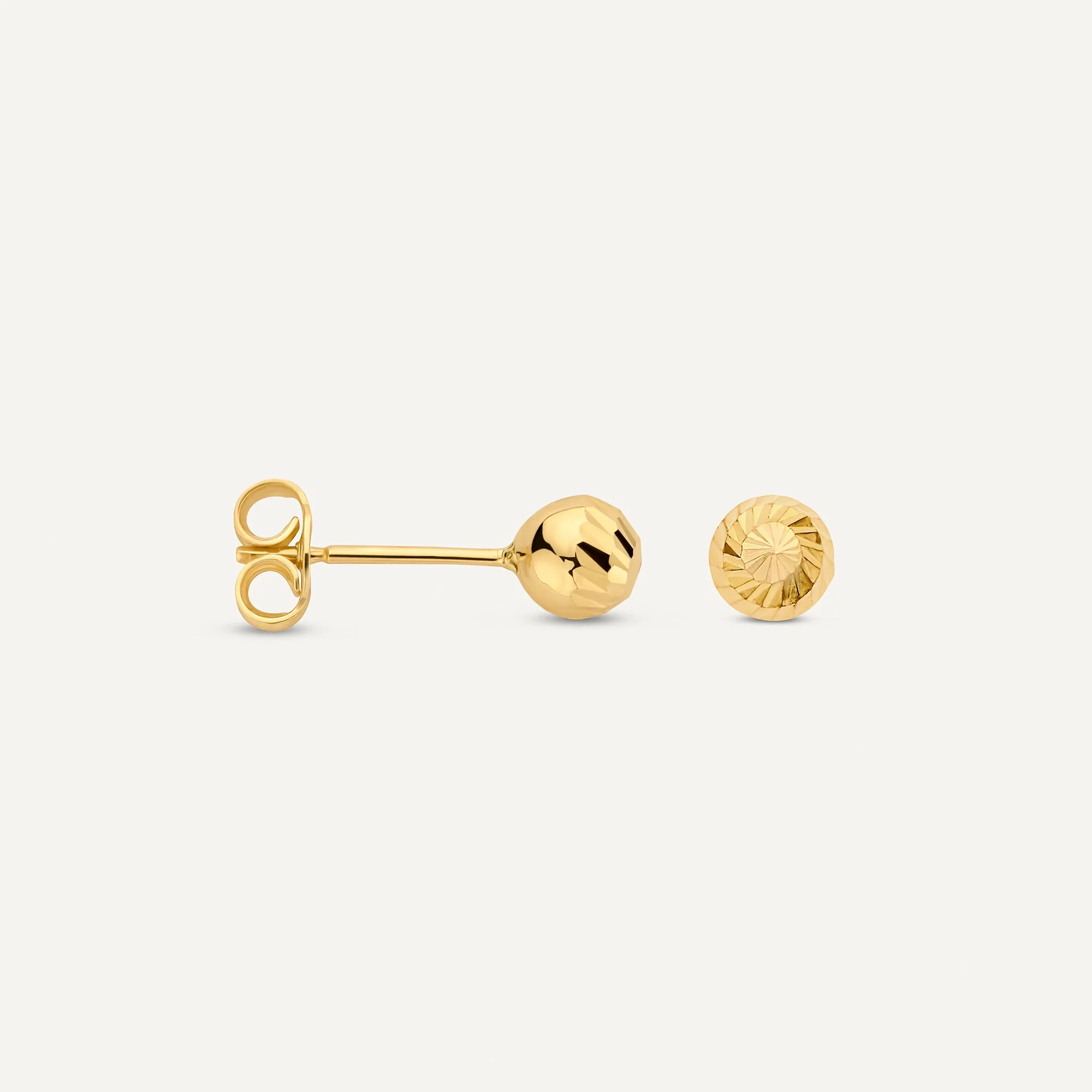 Diamond Cut Sphere Studs - Image 4