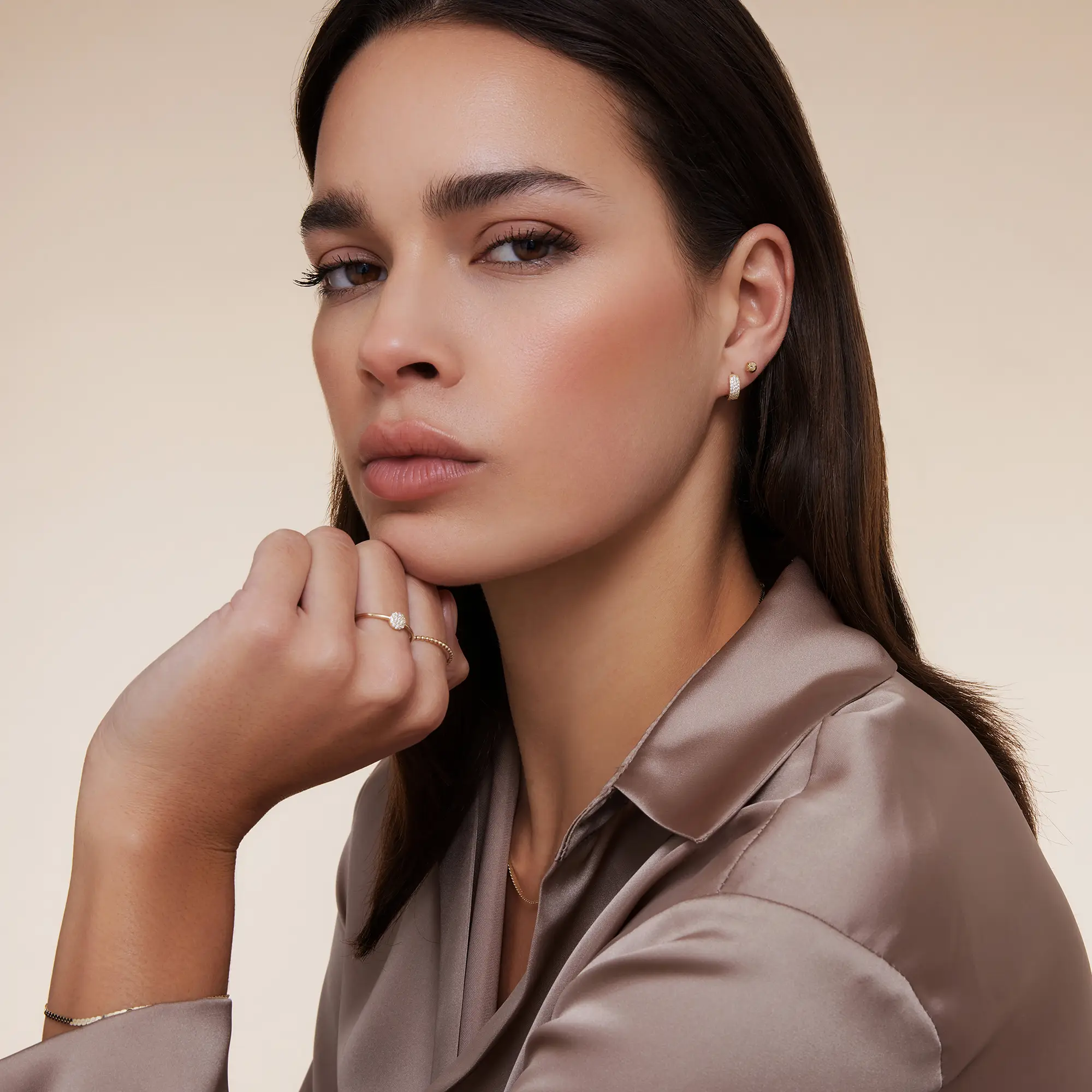 Diamond Cut Sphere Studs - Image 5