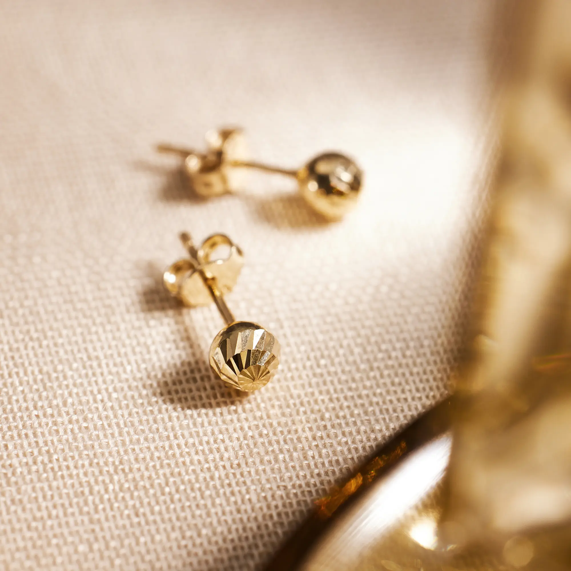 Diamond Cut Sphere Studs - Image 7