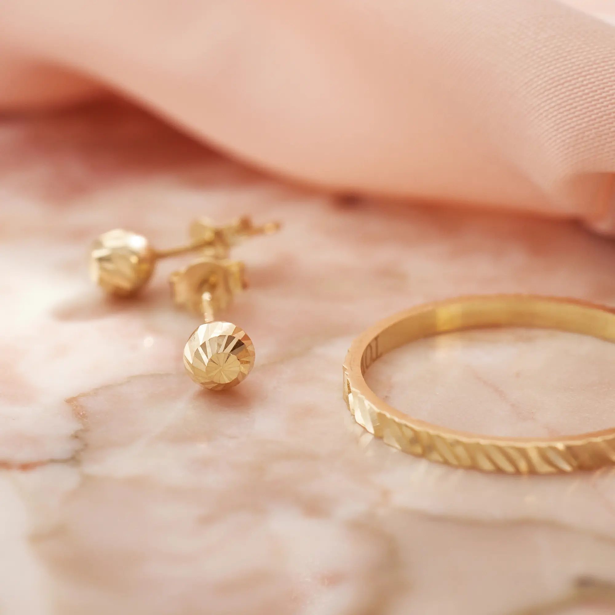 Diamond Cut Sphere Studs - Image 8