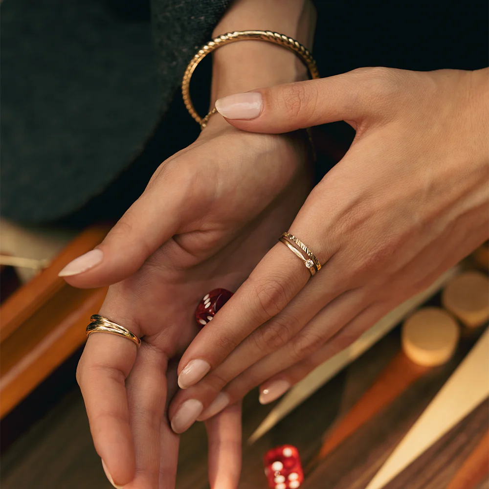 Diamond Cut Stacker Ring - Image 10