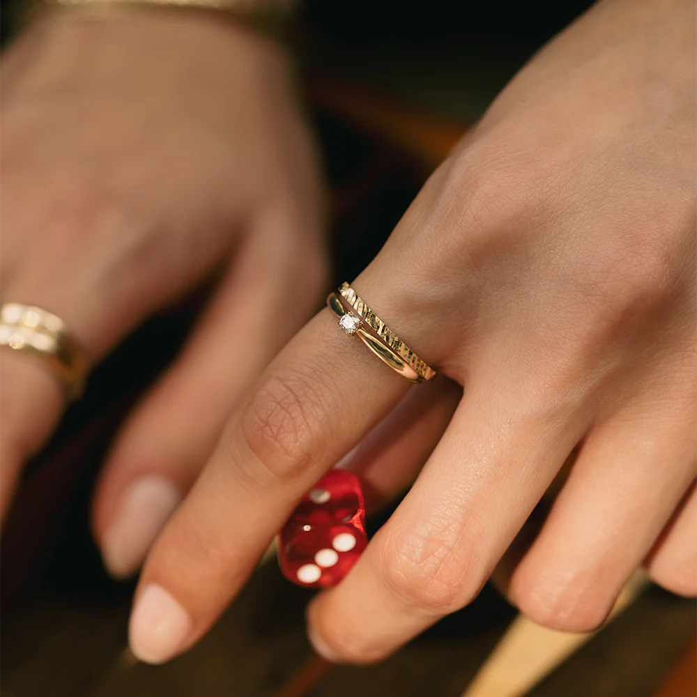 Diamond Cut Stacker Ring - Image 5