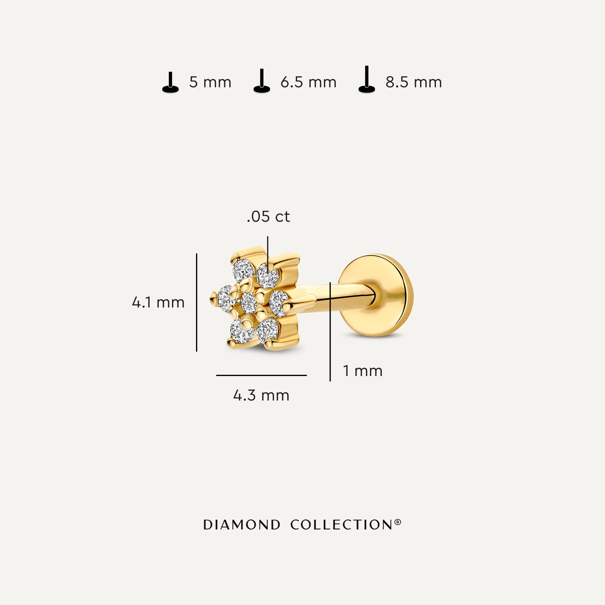 Diamond Flower Piercing (0.05 ct) - Image 9