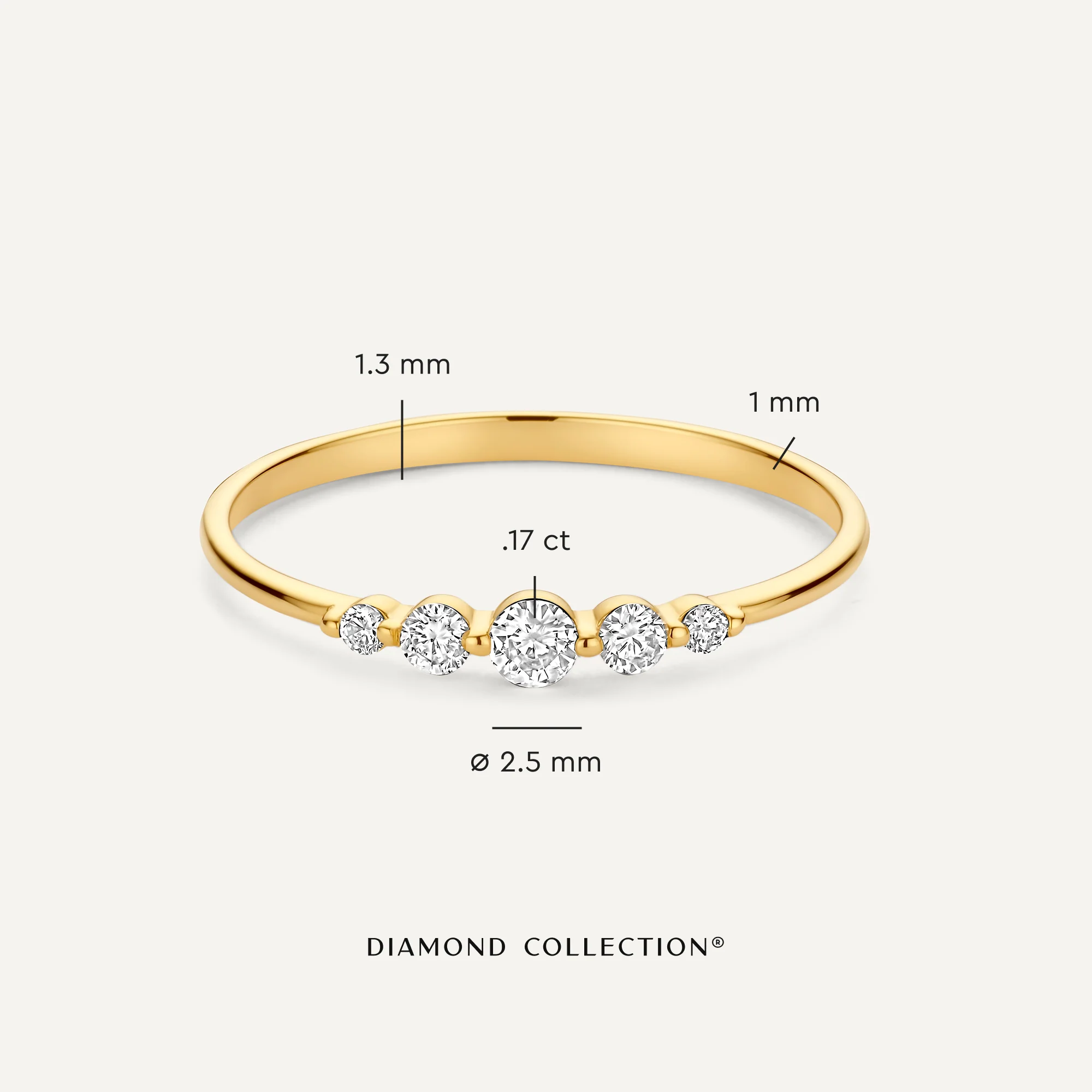 Diamond Graduated Ring (0.17 ct) - Image 8