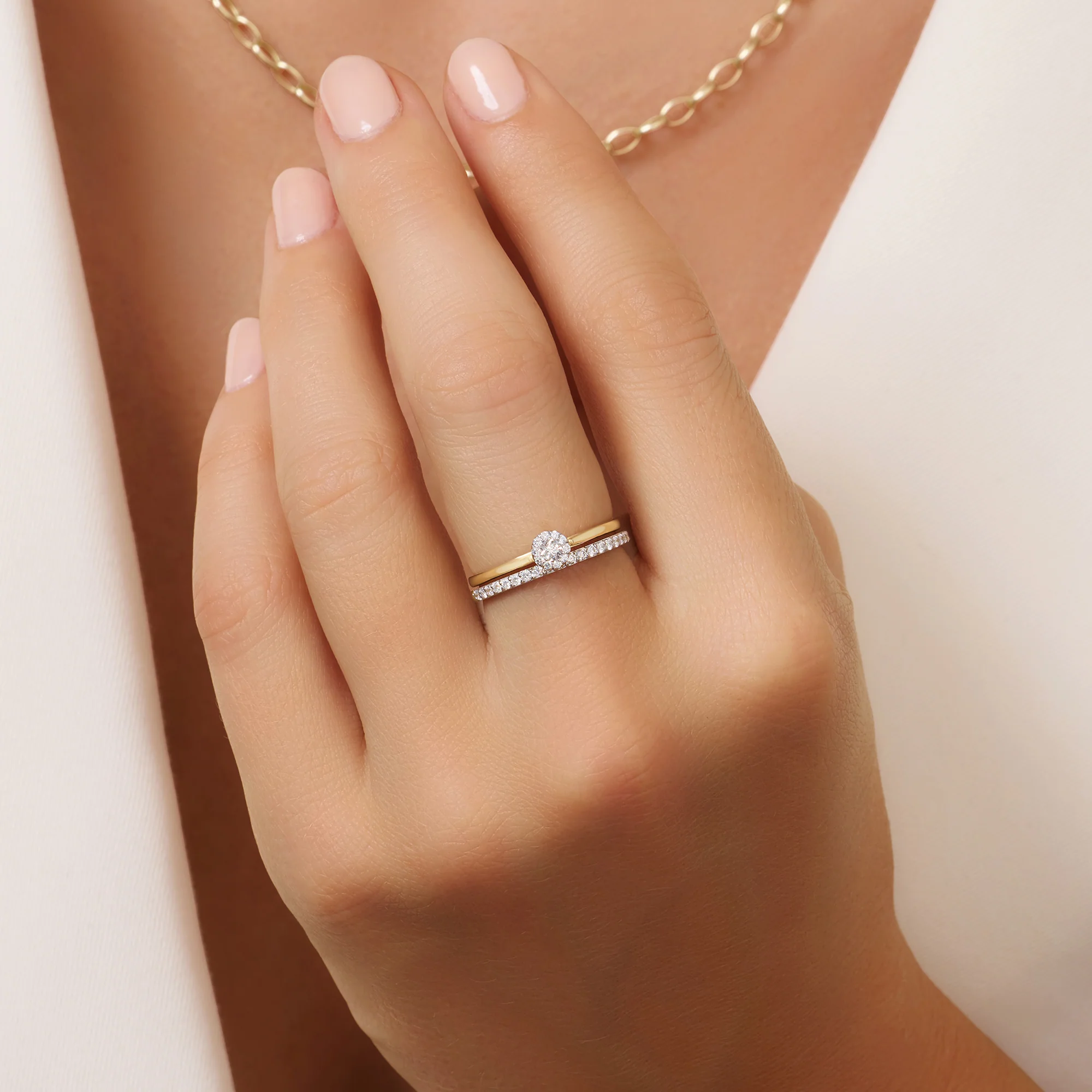 Diamond Halo Ring (0.05 ct) - Image 3