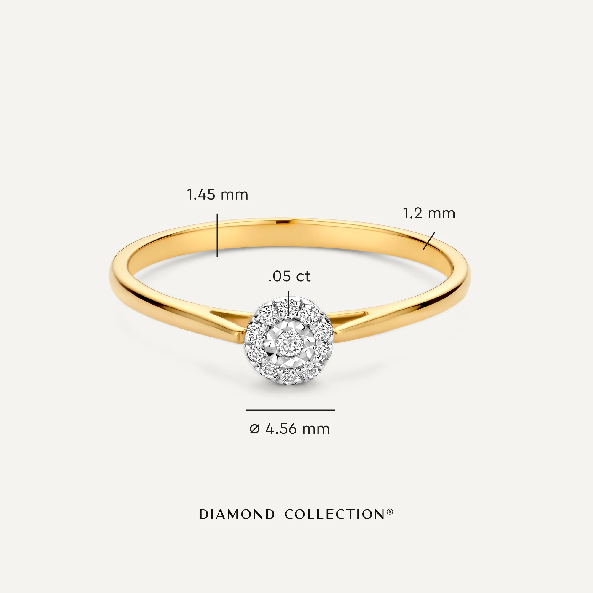 Diamond Halo Ring (0.05 ct) - Image 6