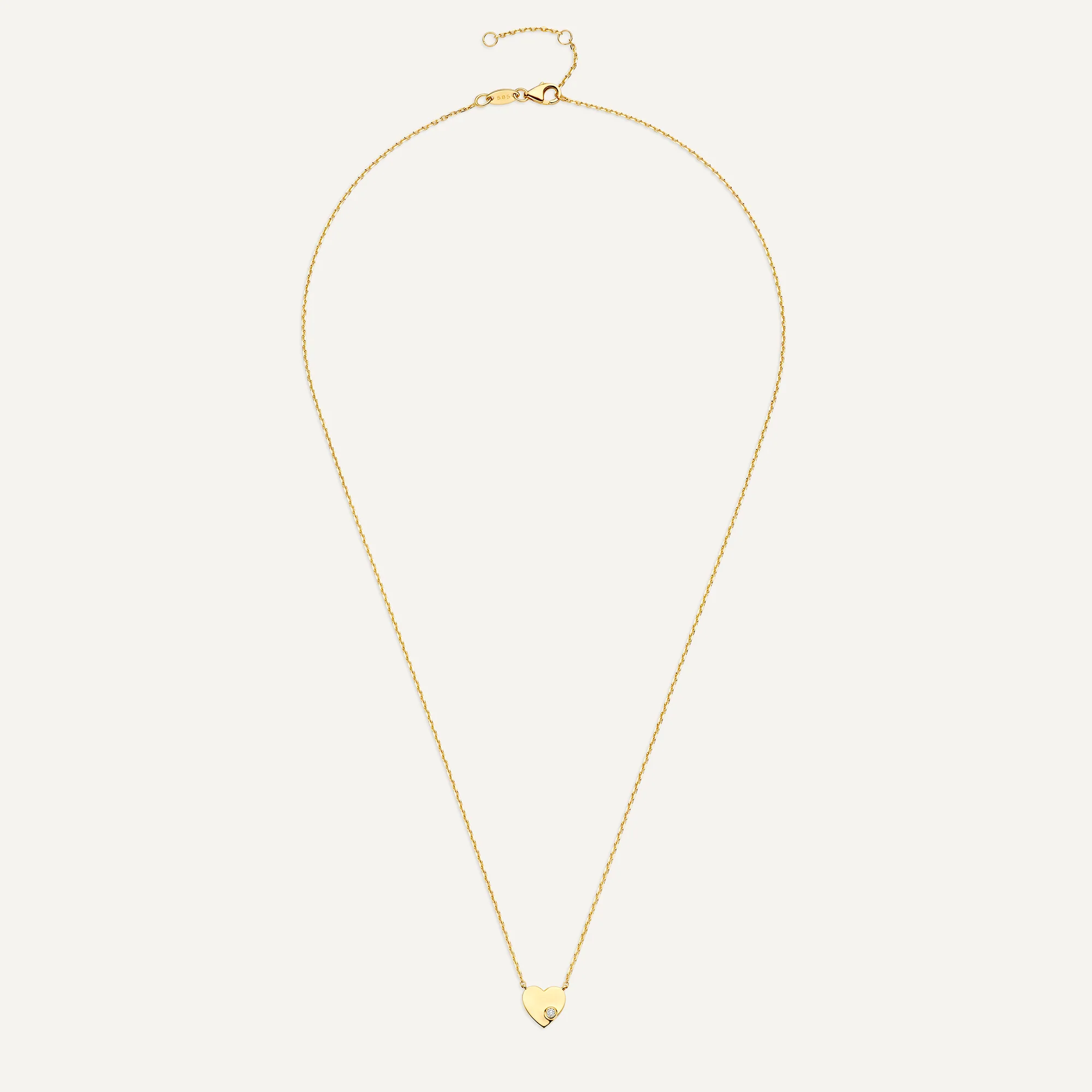Diamond Heart Pendant Necklace (0.01 ct) - Image 10