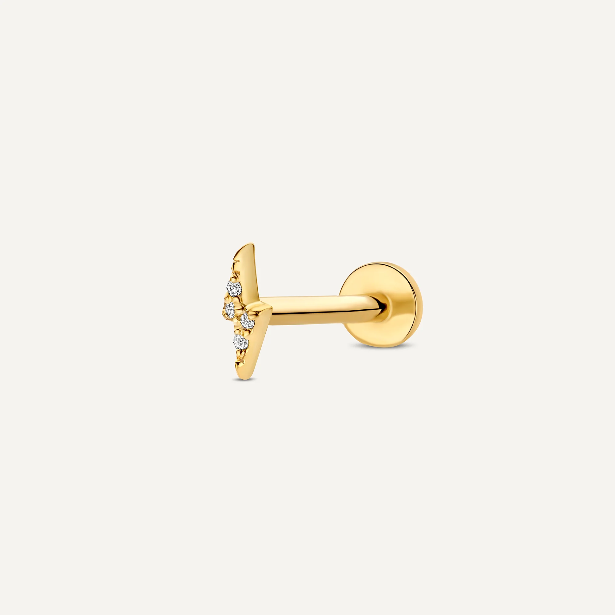Diamond Lightning Bolt Piercing (0.01 ct) - Image 11