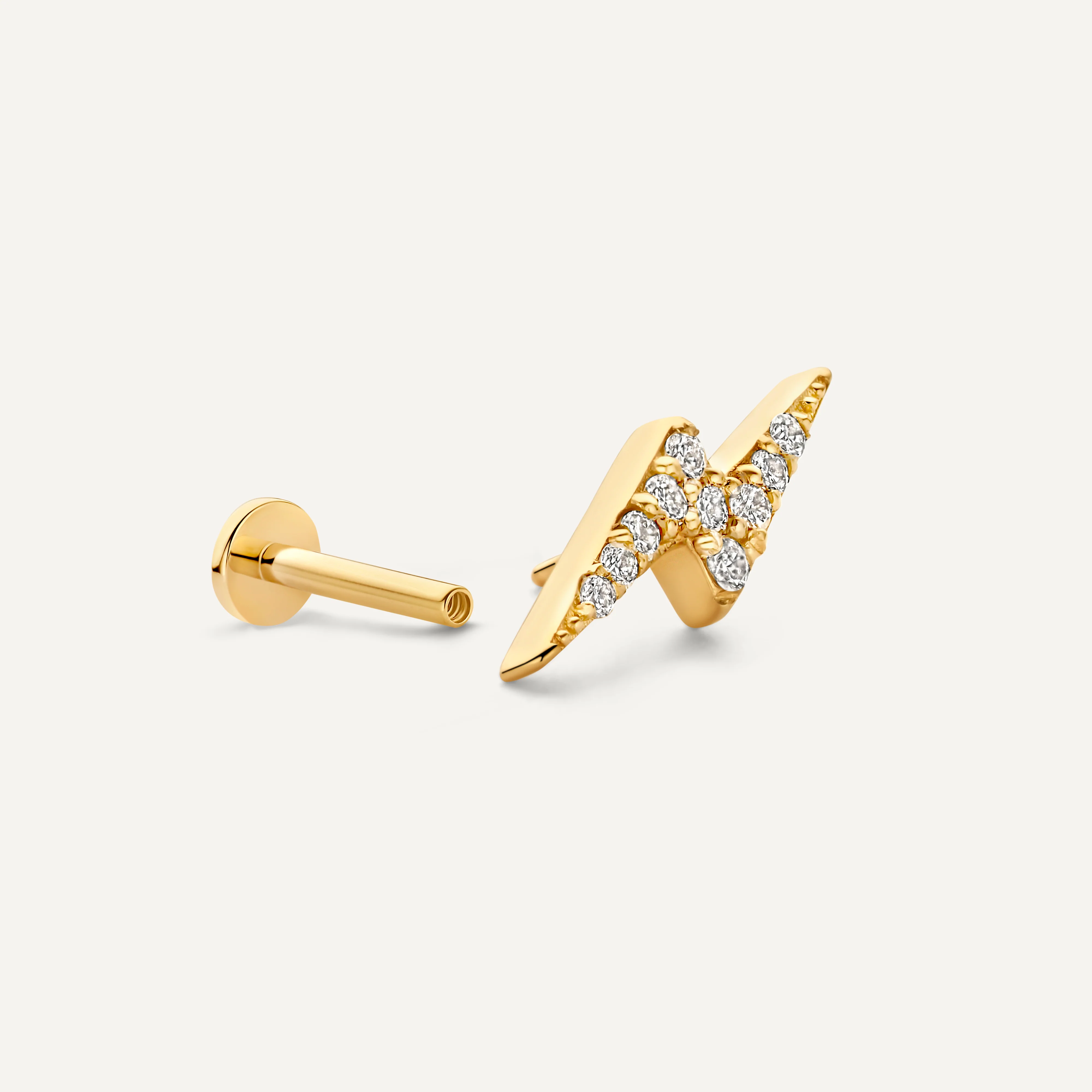 Diamond Lightning Bolt Piercing (0.05 ct) - Image 7