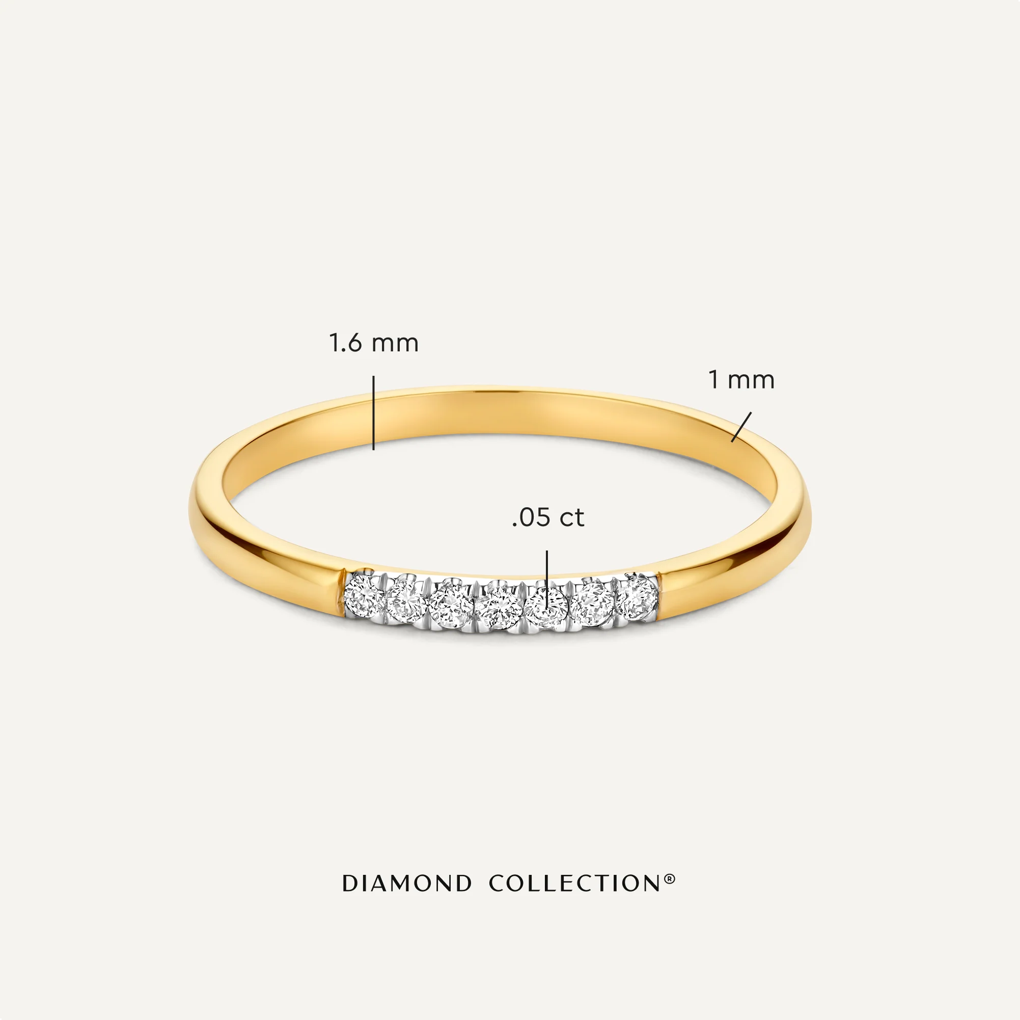 Diamond Line Ring (0.05 ct) - Image 5