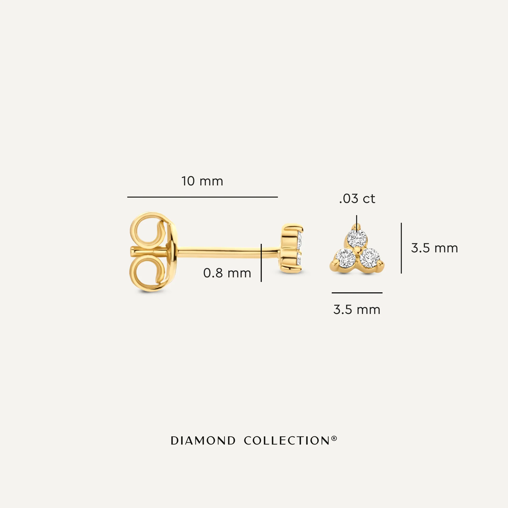 Diamond Lotus Studs (0.06 ct) - Image 4