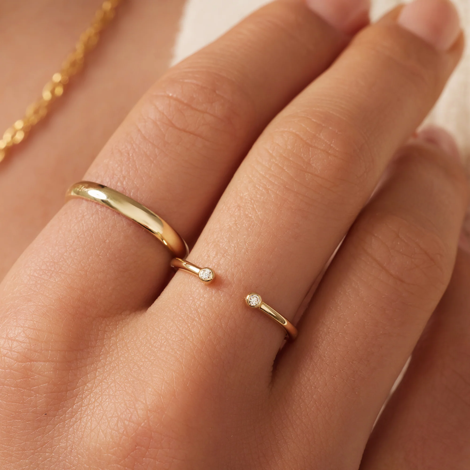 Diamond Open Stacker Ring (0.03 ct) - Image 2