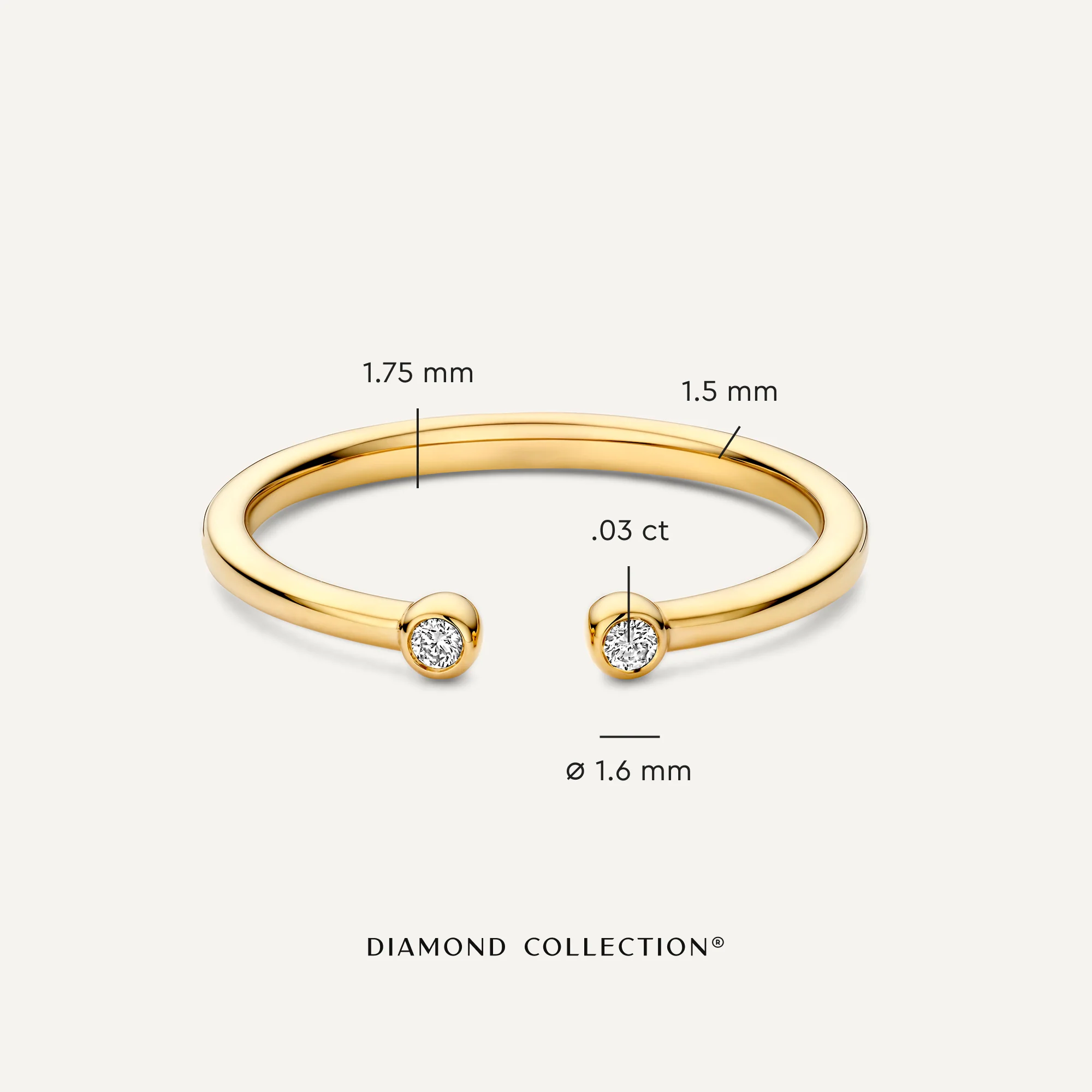 Diamond Open Stacker Ring (0.03 ct) - Image 4