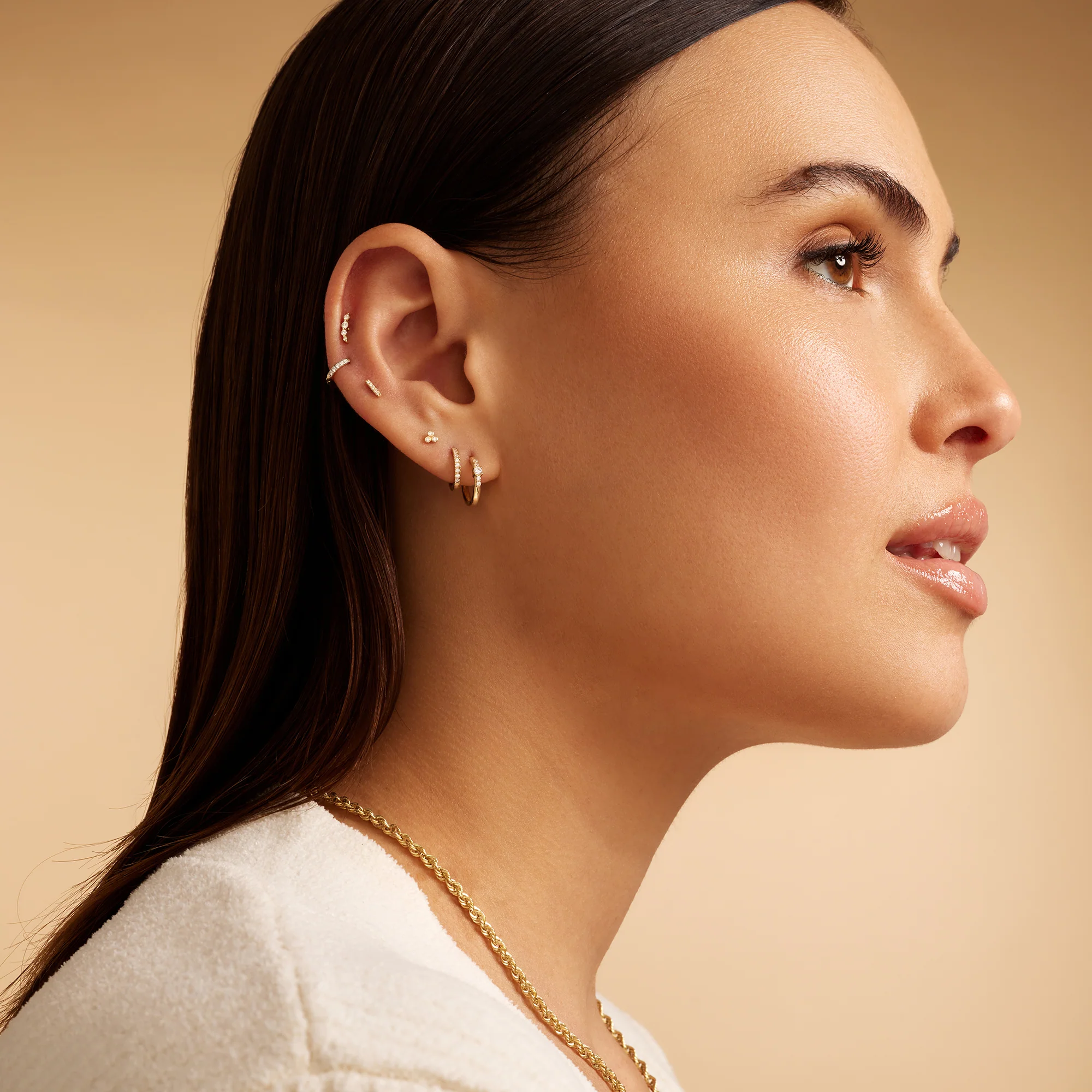 Diamond Threaded Curve Piercing (0.05 ct) - Image 4