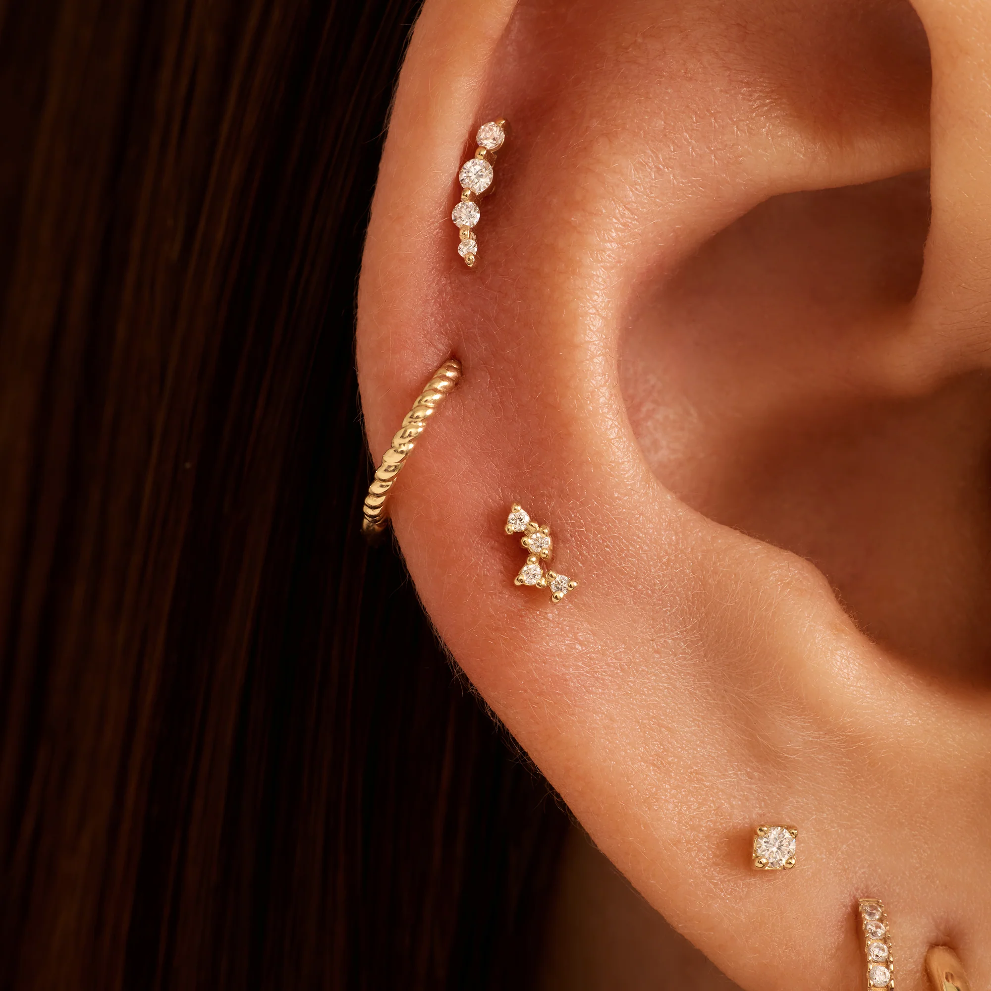 Diamond Wavy Piercing (0.03 ct) - Image 3