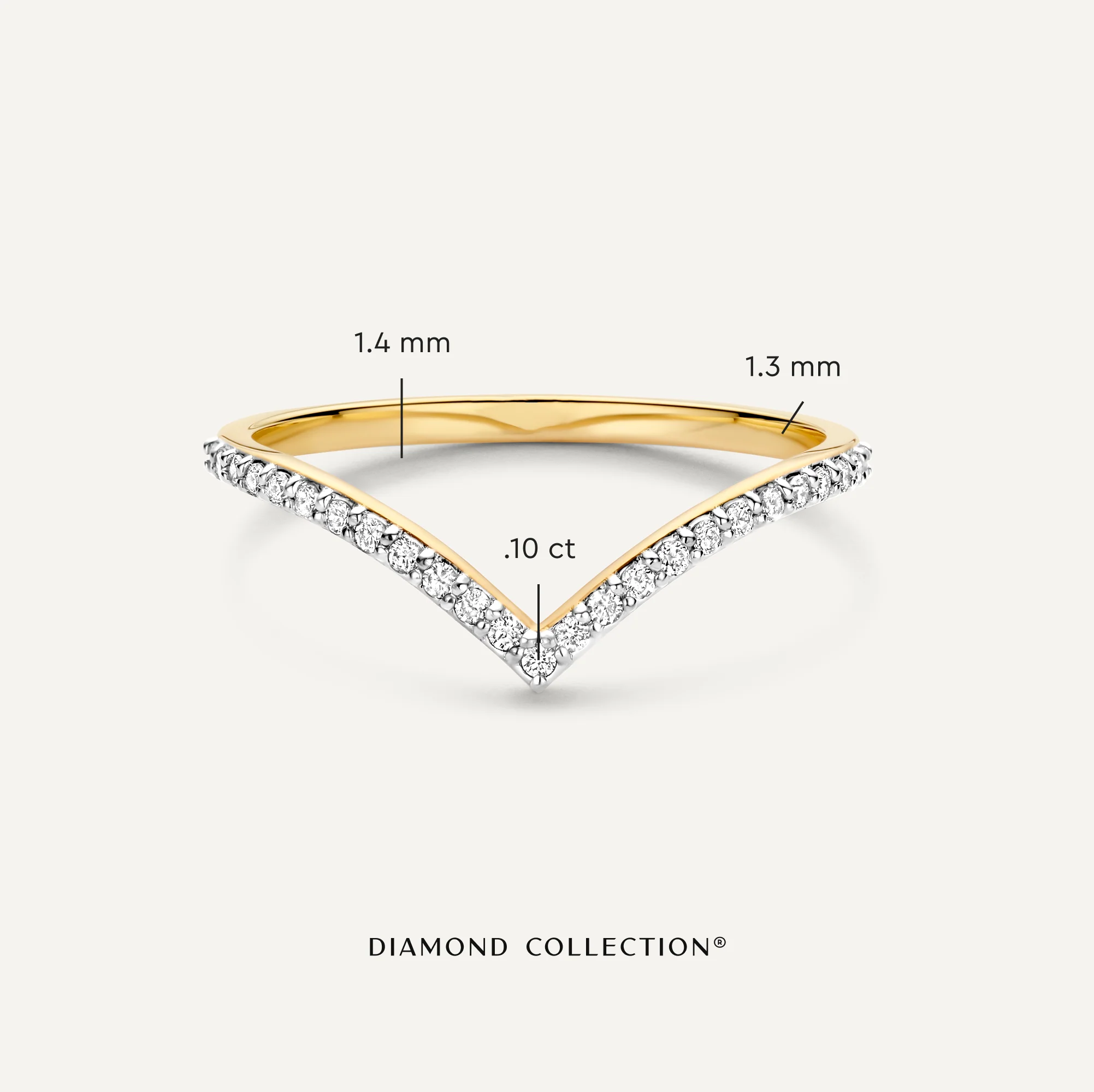 Diamond Wishbone Ring (0.10 ct) - Image 9