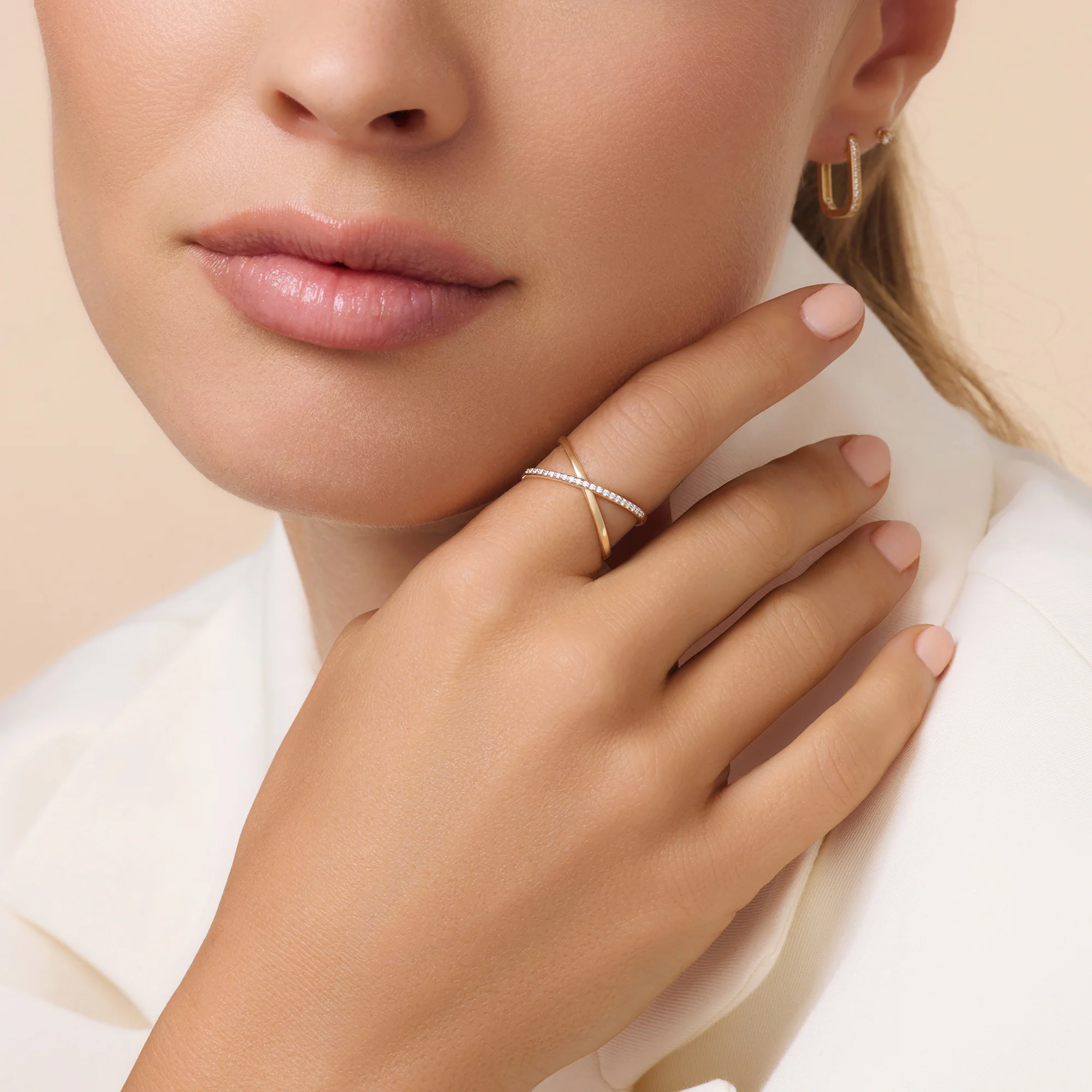 Diamond X Ring (0.05 ct) - Image 3