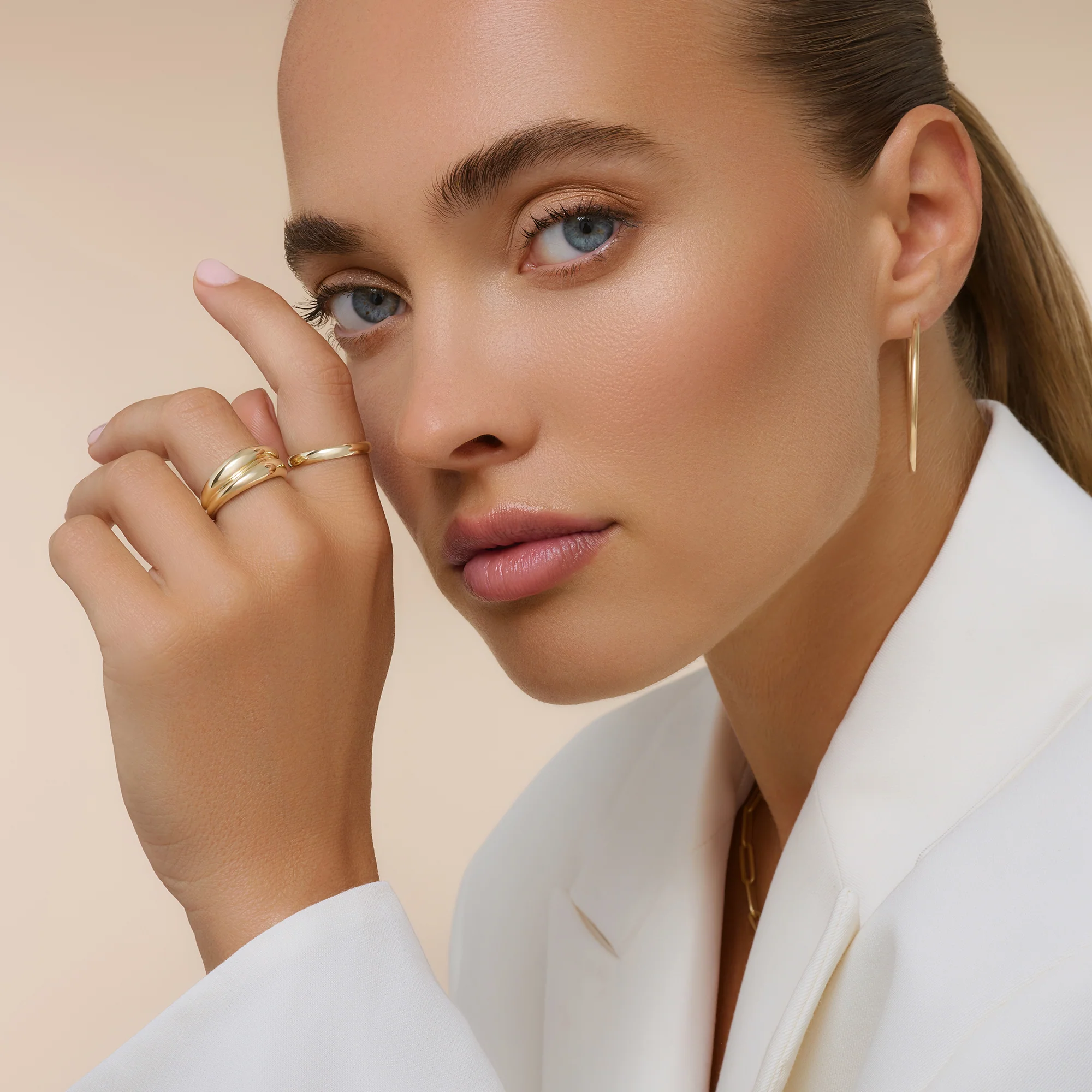 Double Curvy Dome Ring - Image 10