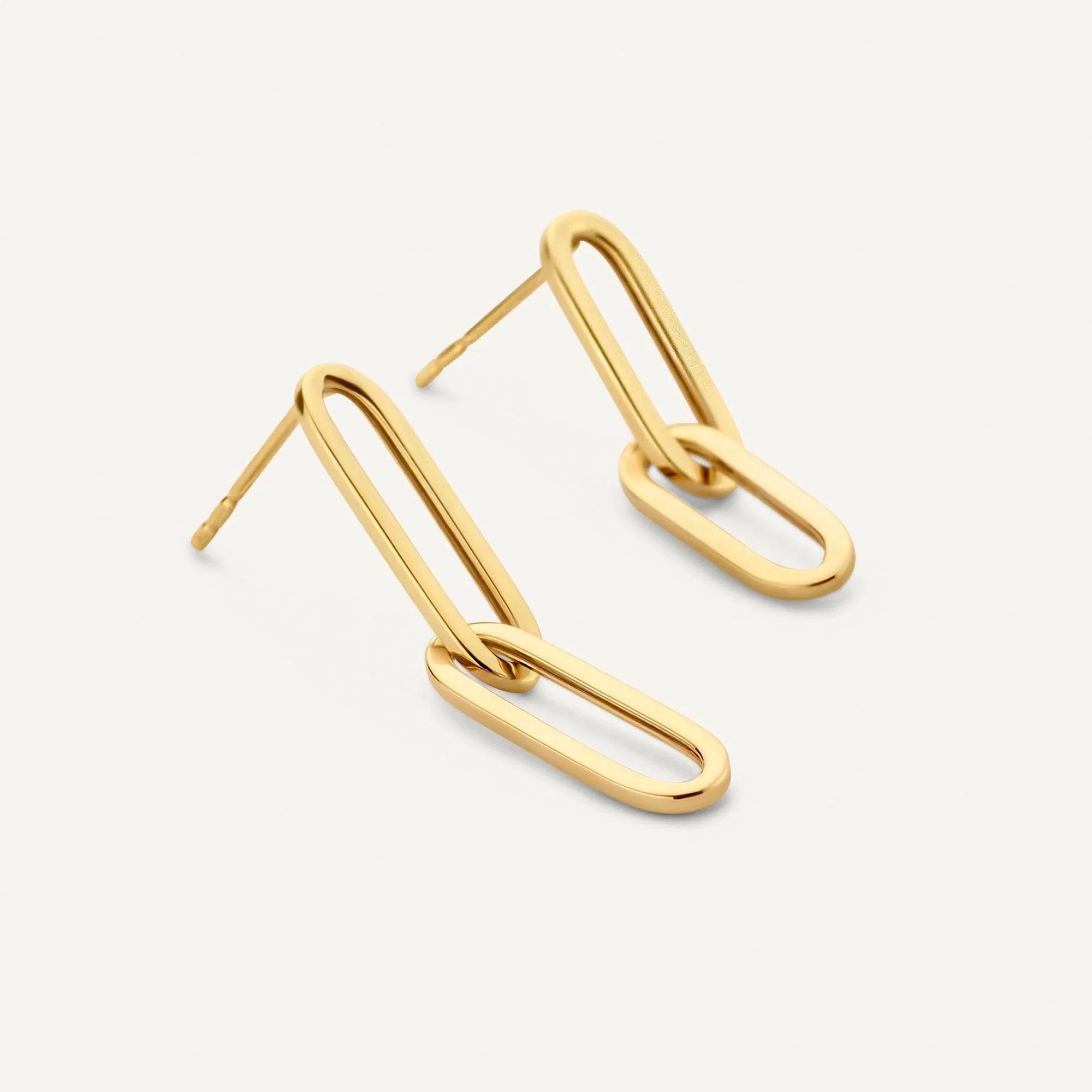 Double Paperclip Drop Earrings - Image 4