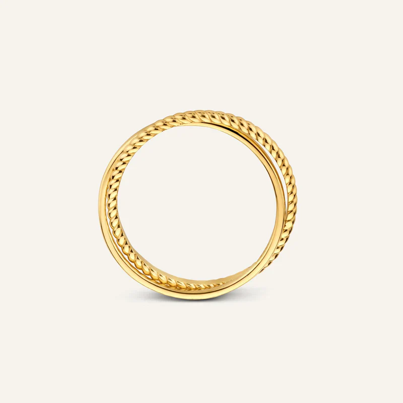 Duo Twisted Zirconia Rings Set - Image 10