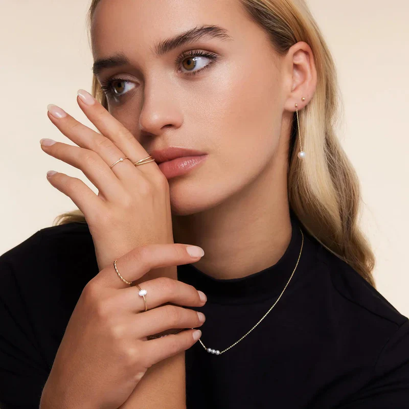 Duo Twisted Zirconia Rings Set - Image 12