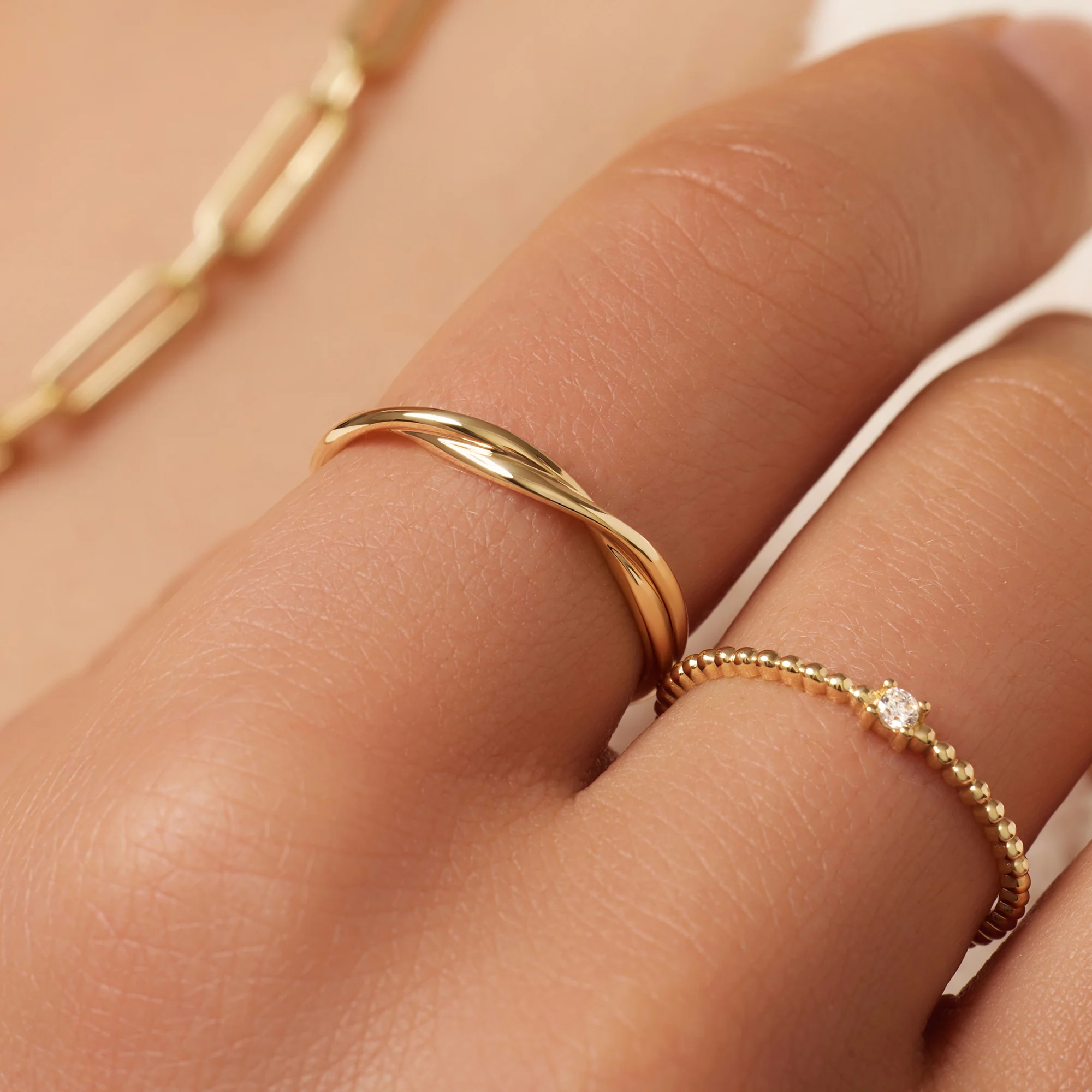 Entwined Dual Band Ring - Image 3