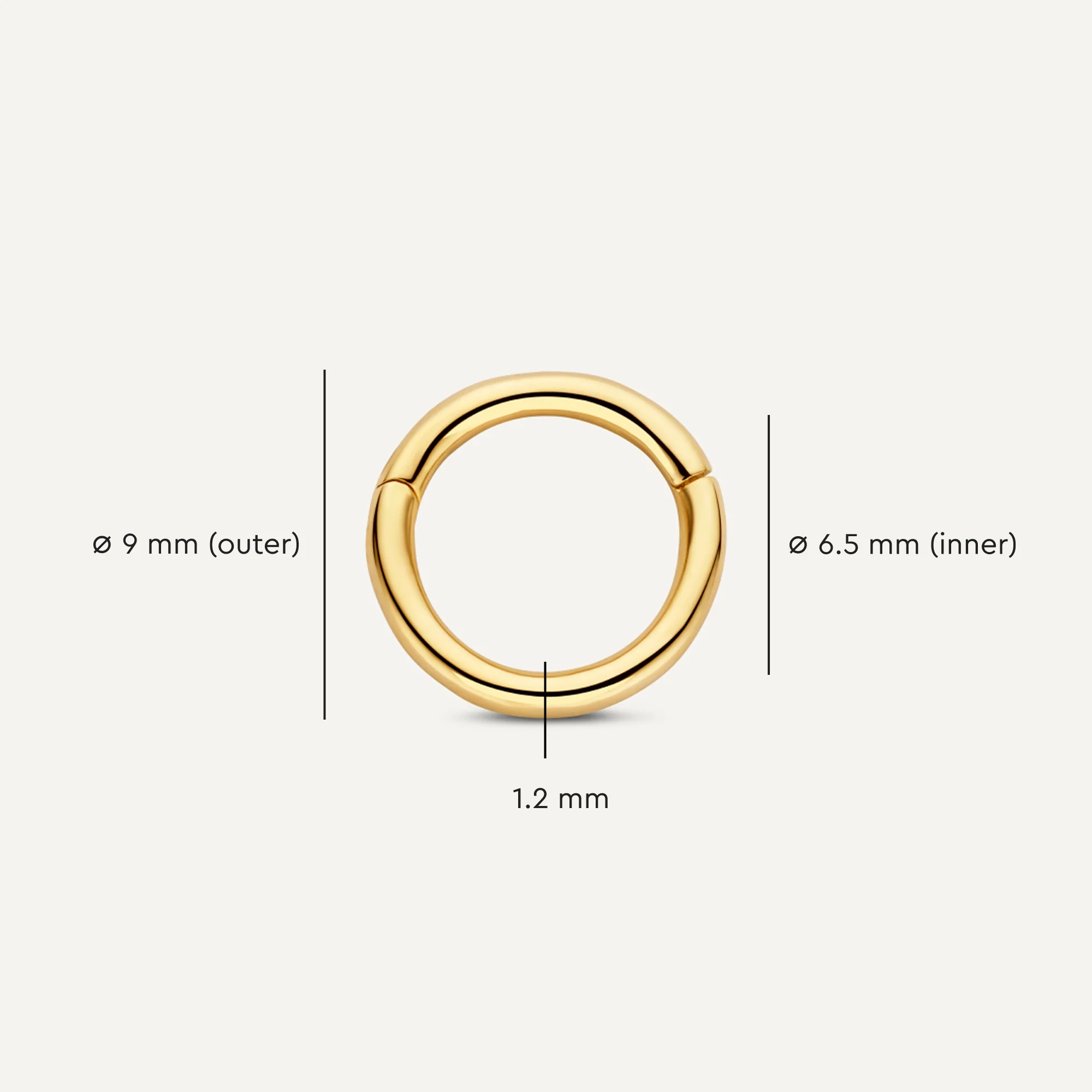 Essential Cartilage Hoop Piercing (9mm) - Image 8