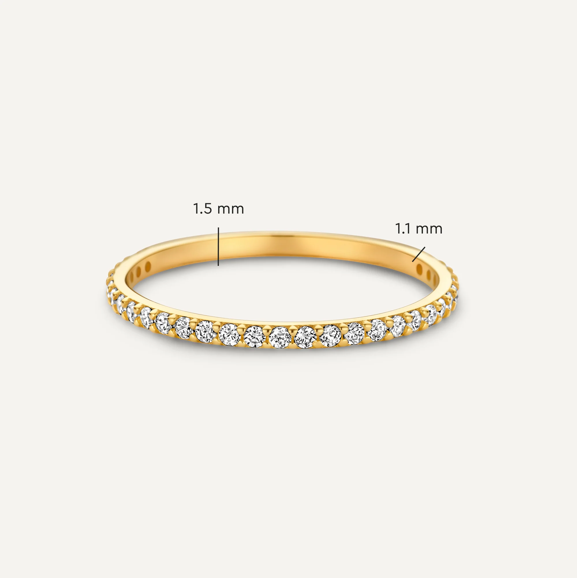 Essential Zirconia Bezel Dot Eternity Rings Set - Image 7