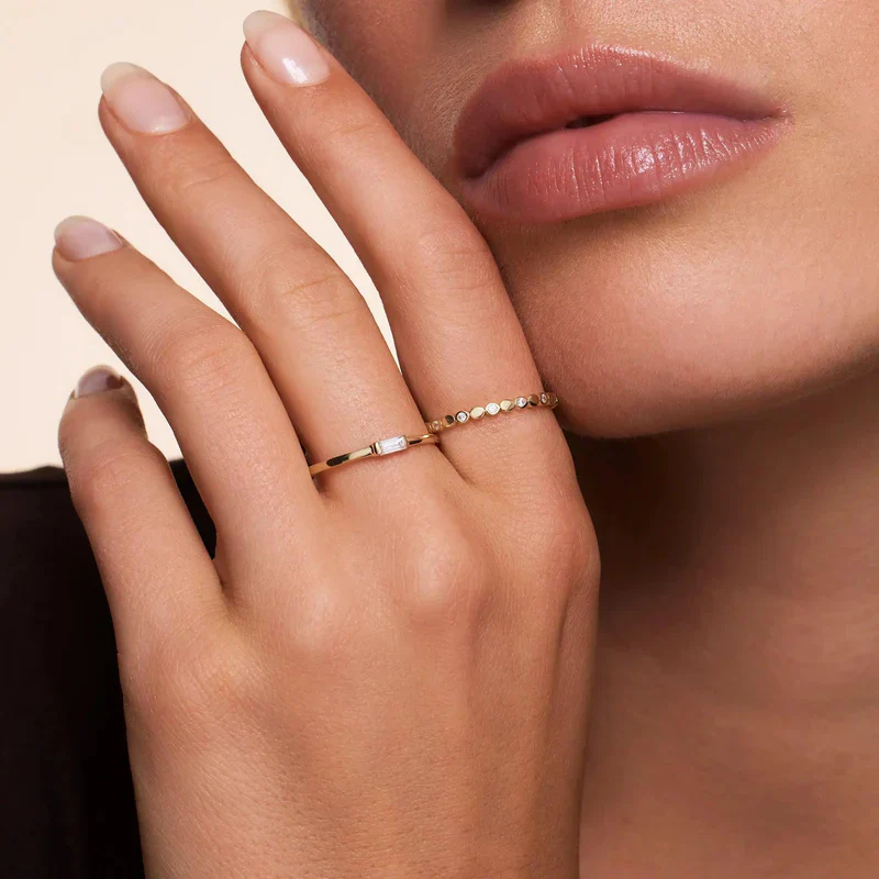 Eternity Baguette Zirconia Rings Set - Image 3