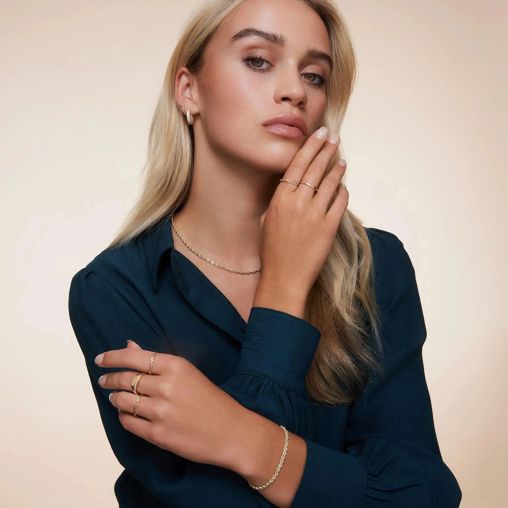 Figaro Chain Stacker Ring - Image 7