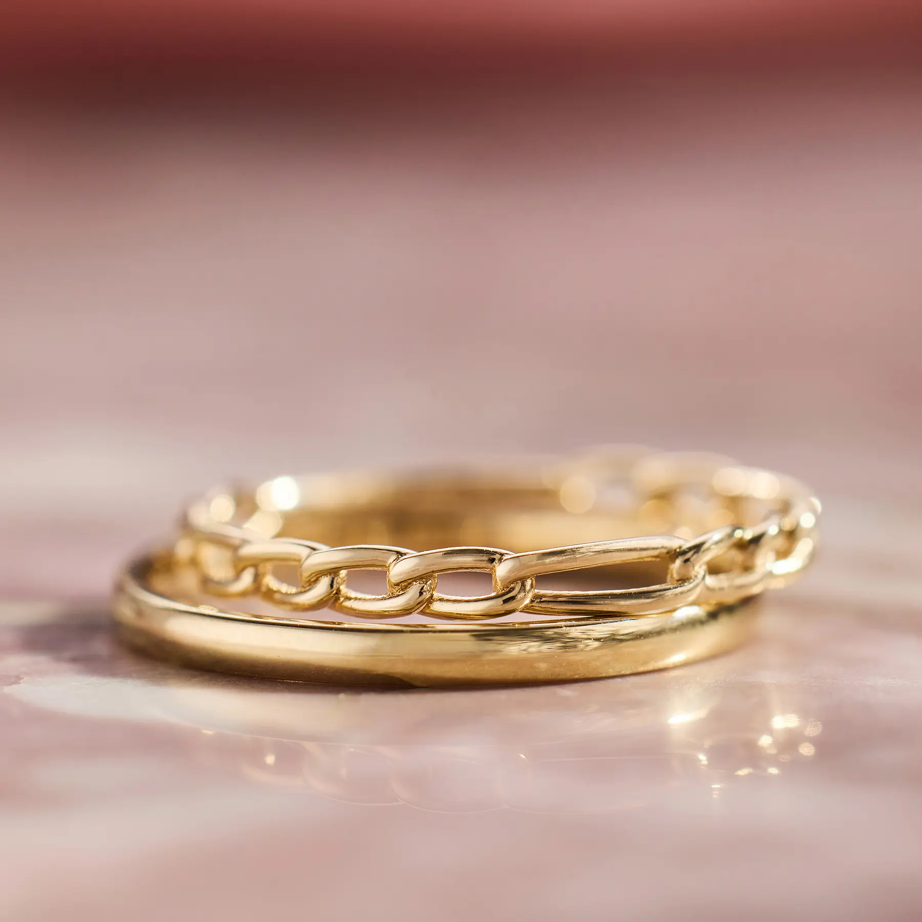 Figaro Stacker Rings Set - Image 2