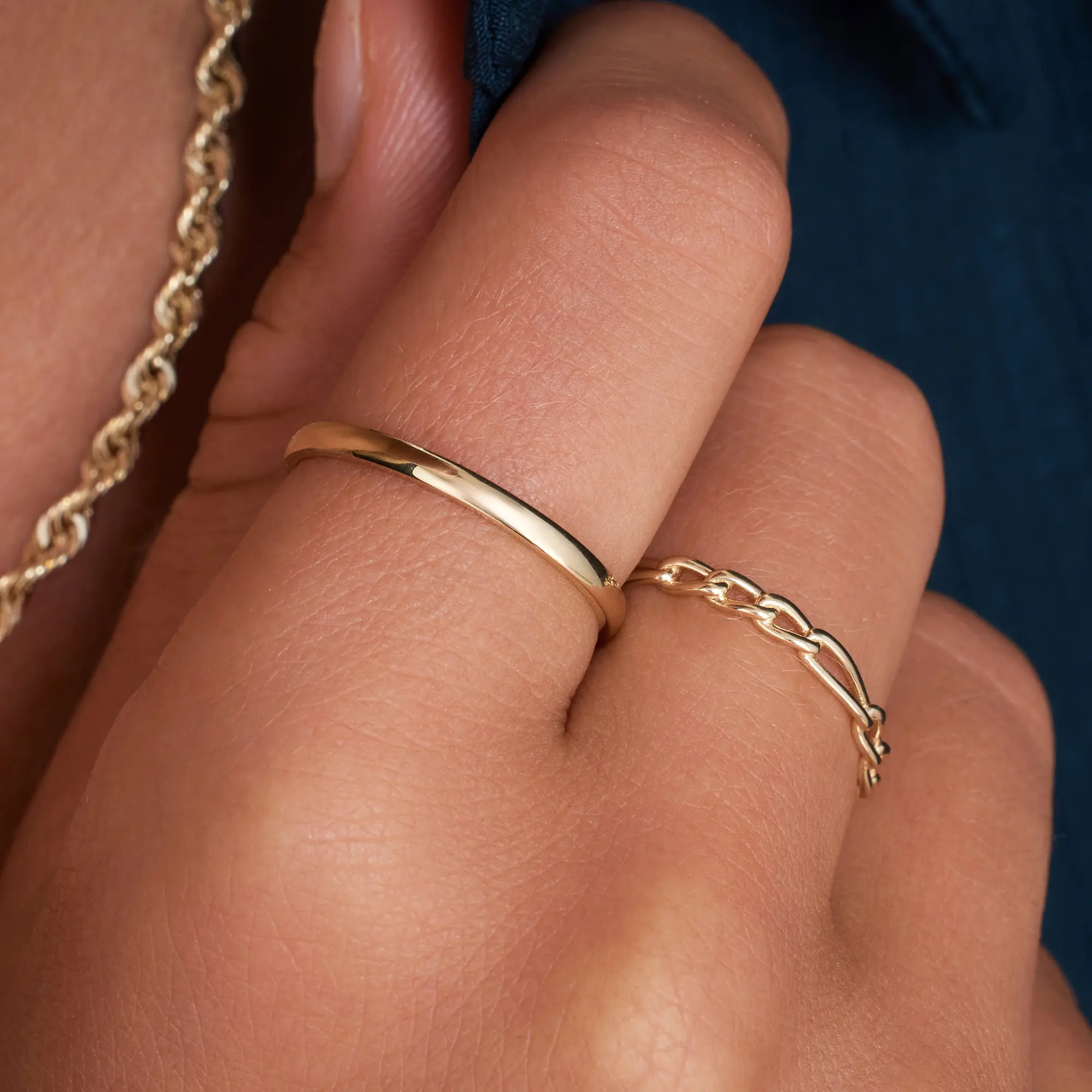 Figaro Stacker Rings Set - Image 3