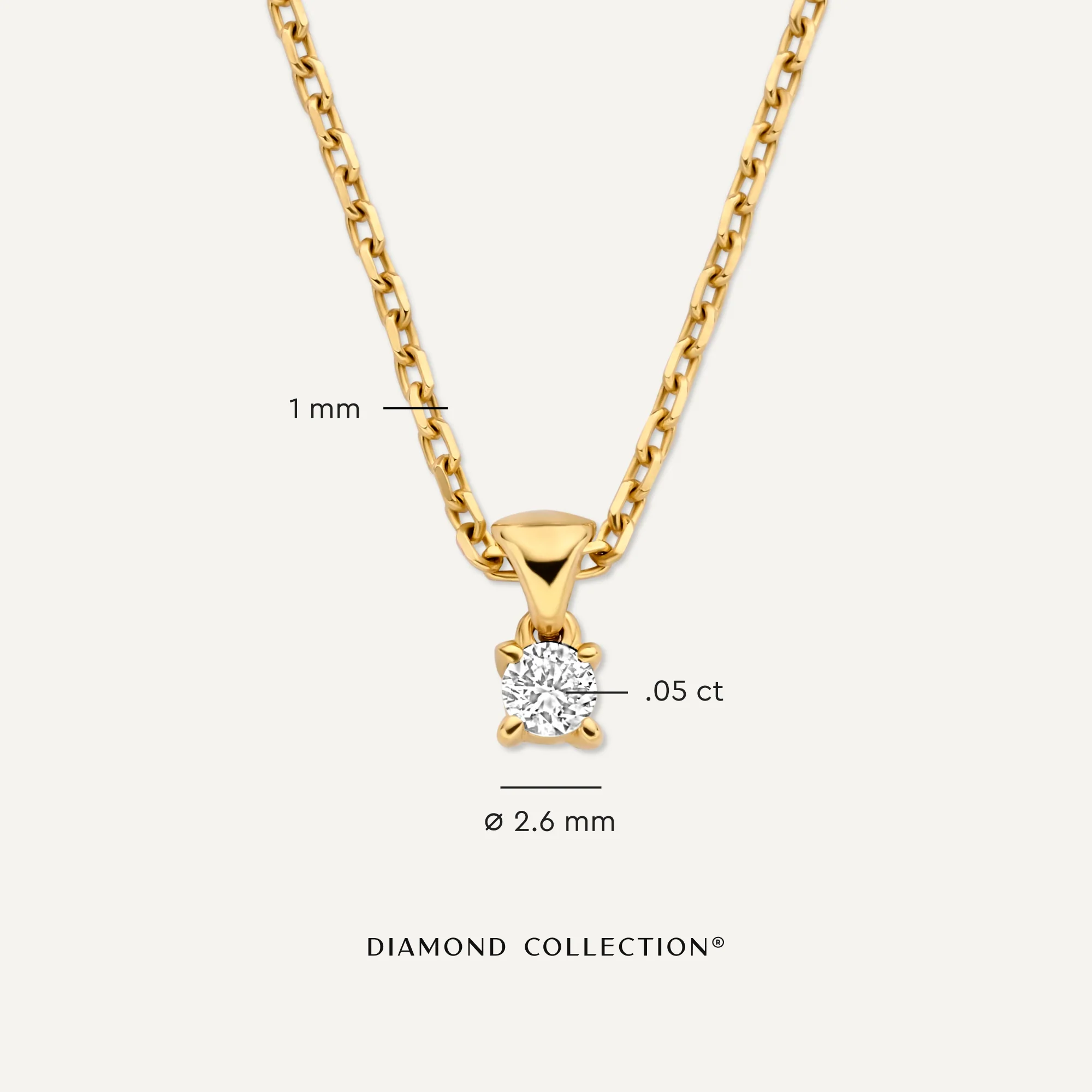 Four Prong Diamond Linked Pendant Necklace (0.05 ct) - Image 6