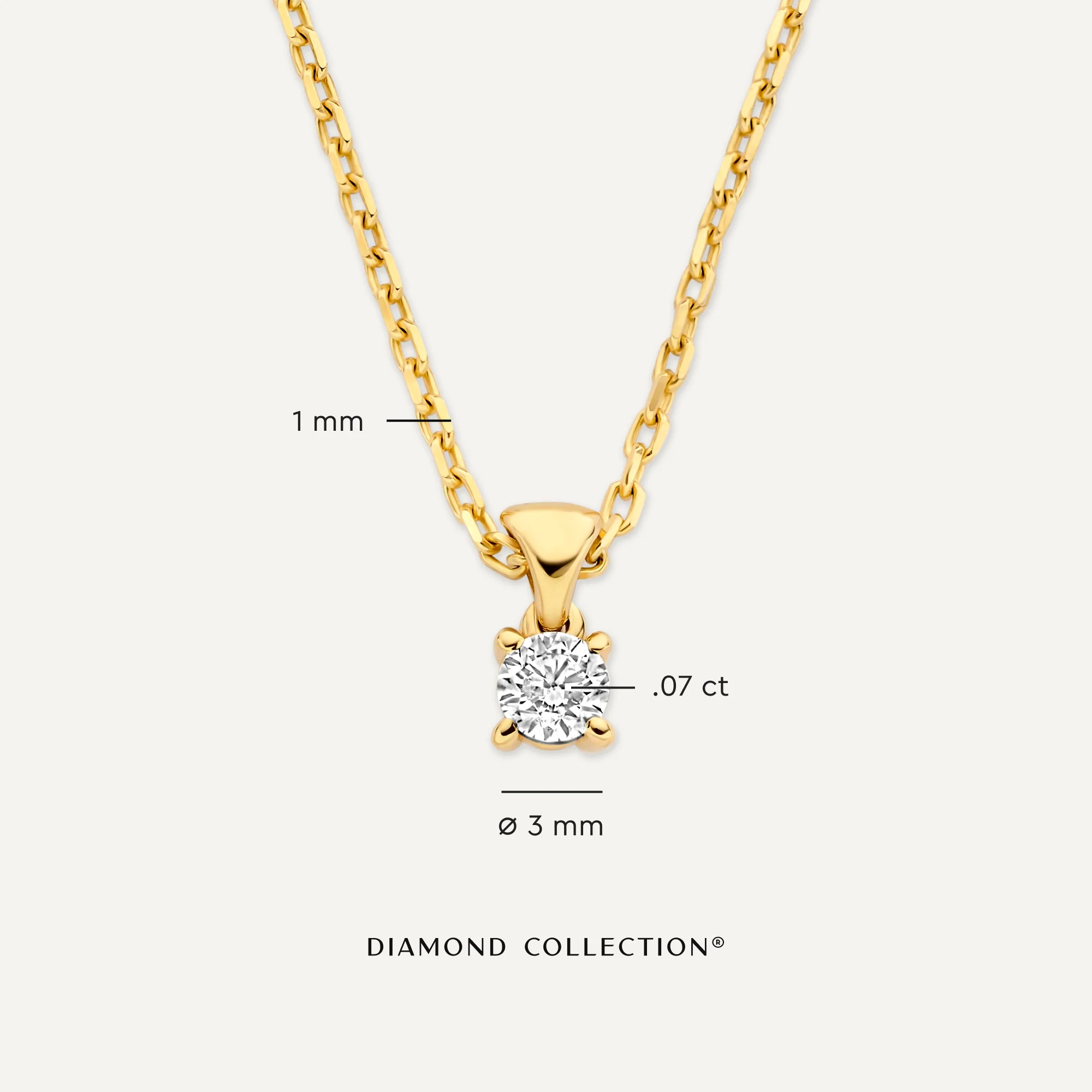 Four Prong Diamond Linked Pendant Necklace (0.07 ct) - Image 6