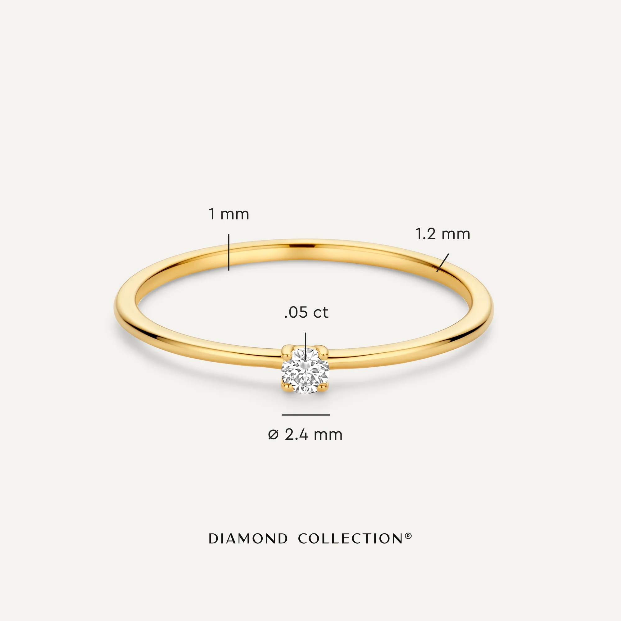 Four Prong Diamond Solitary Ring (0.05 ct) - Image 5