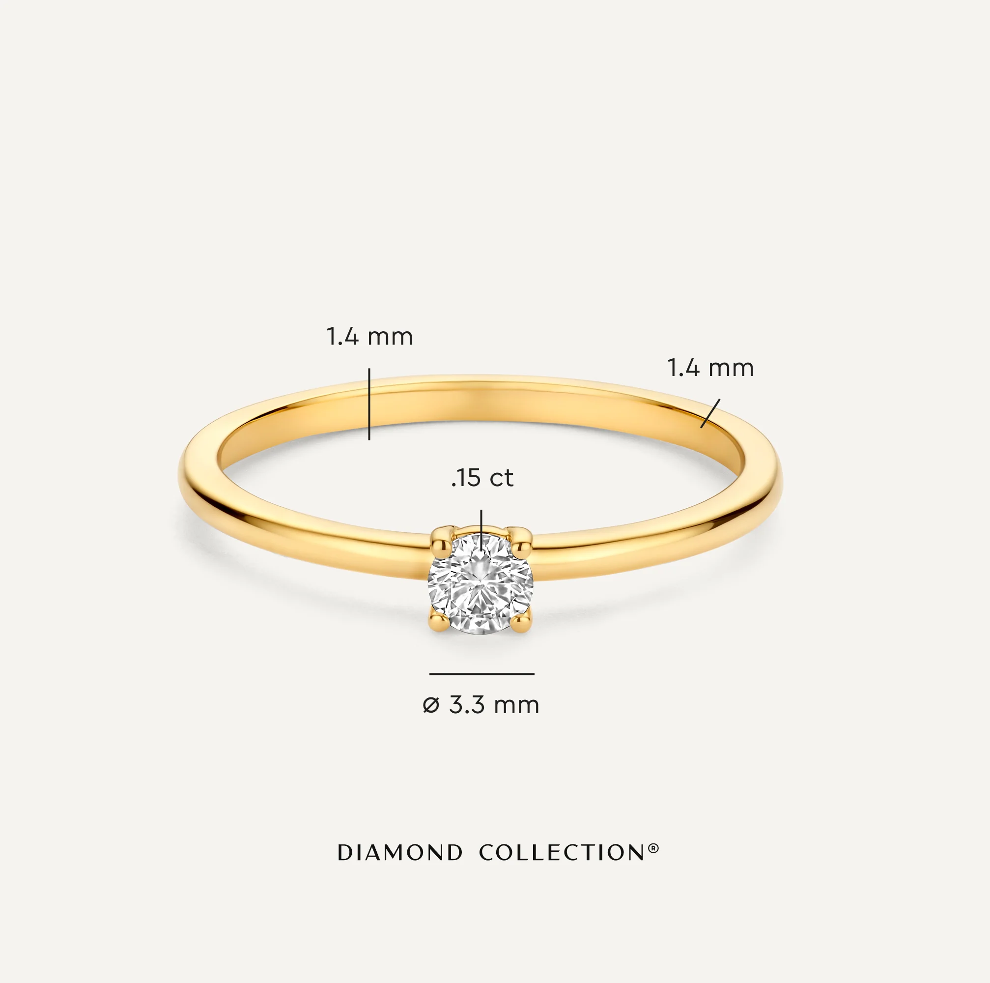 Four Prong Diamond Solitary Ring (0.15 ct) - Image 5