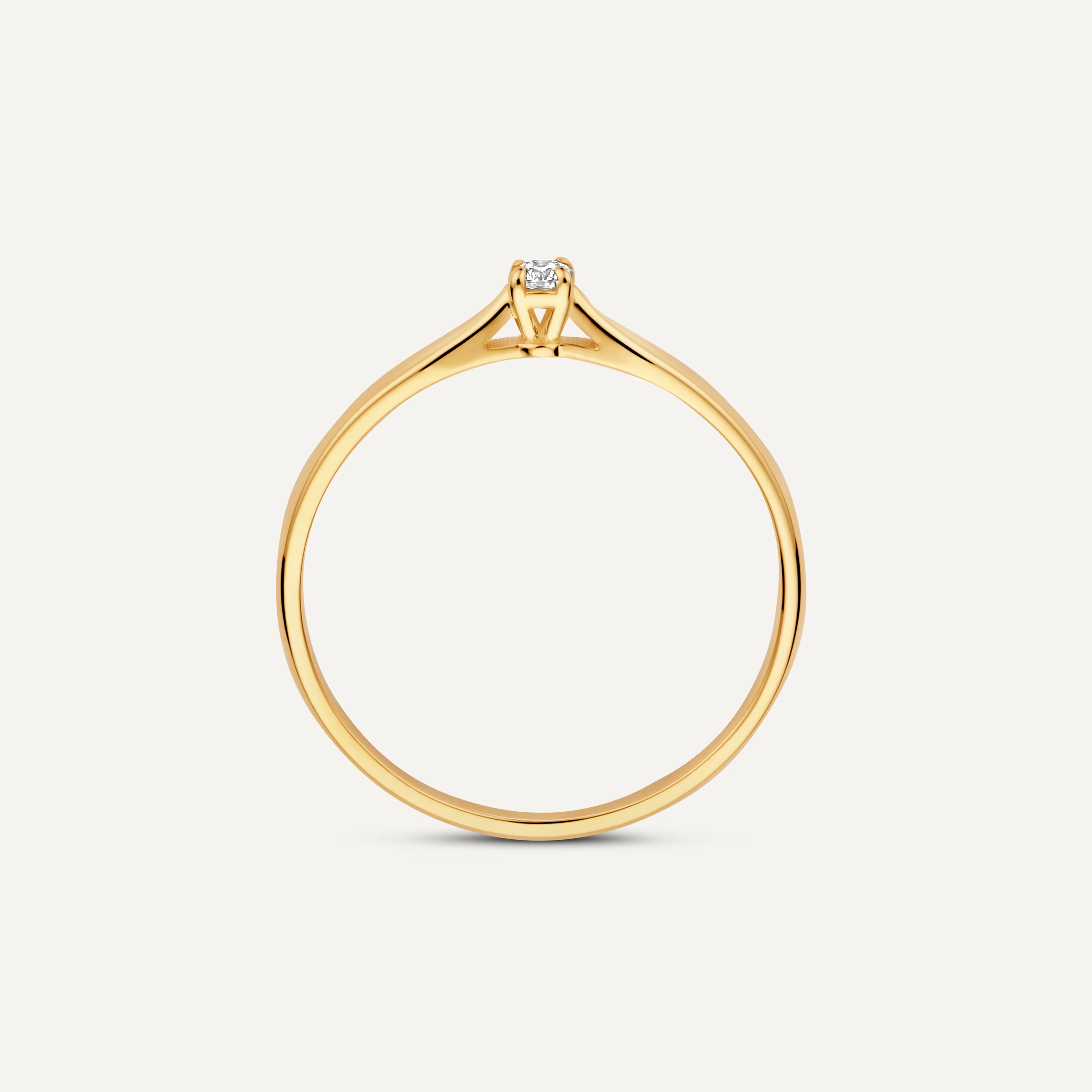 Four Prong Diamond Solitary Tapered Ring (0.05 ct) - Image 5