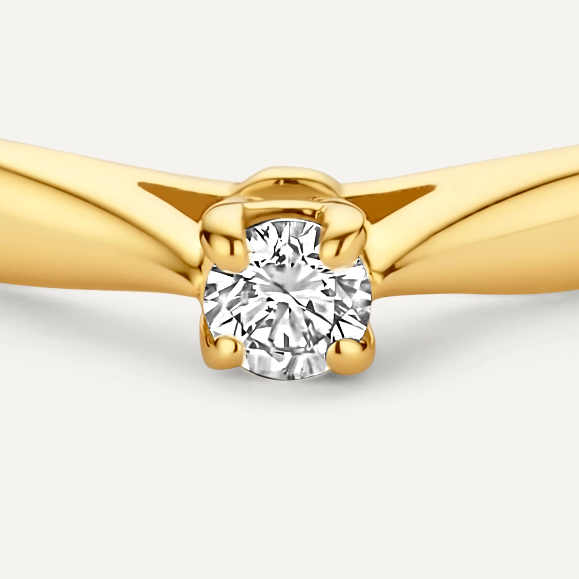 Four Prong Diamond Solitary Tapered Ring (0.05 ct) - Image 6