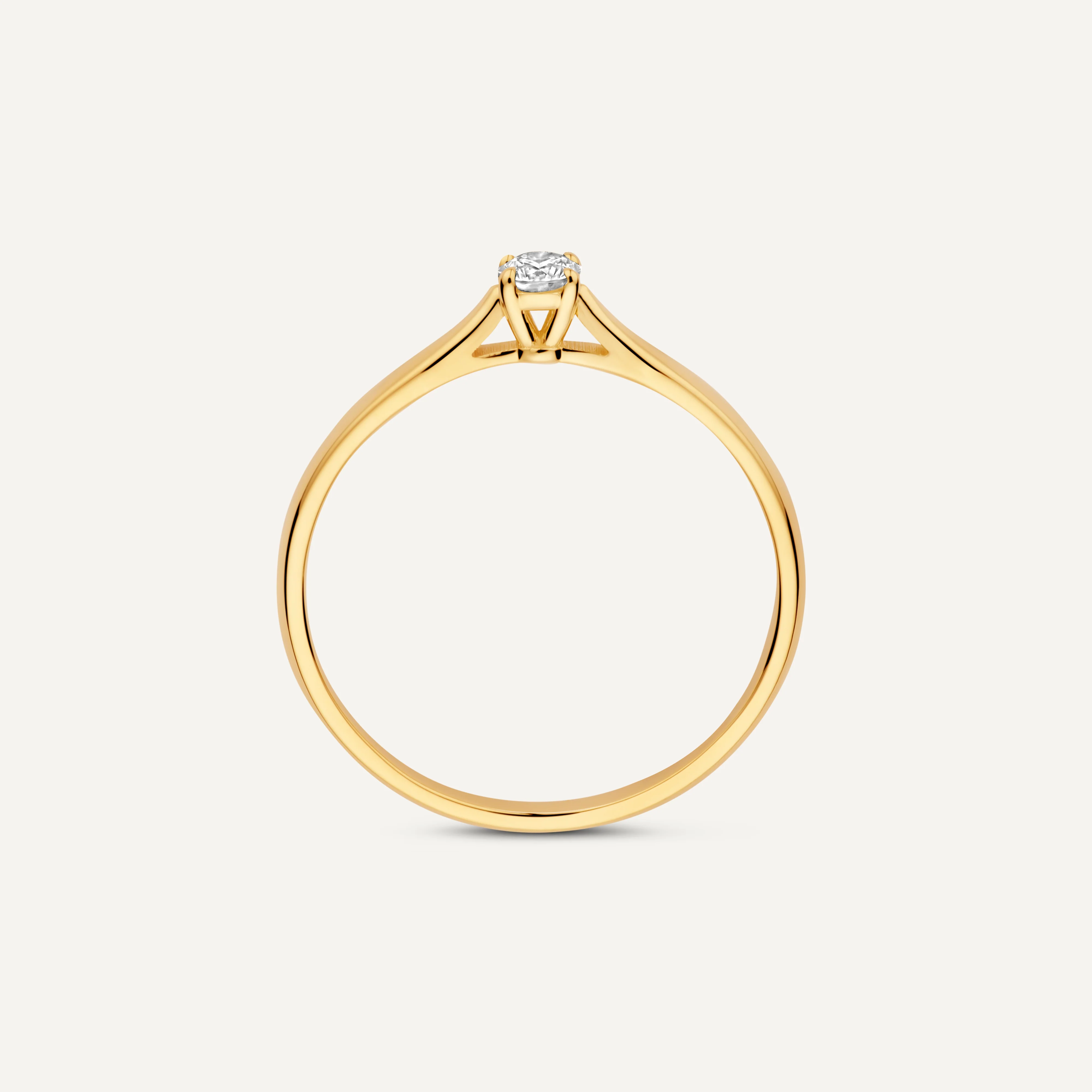 Four Prong Diamond Solitary Tapered Ring (0.10 ct) - Image 5