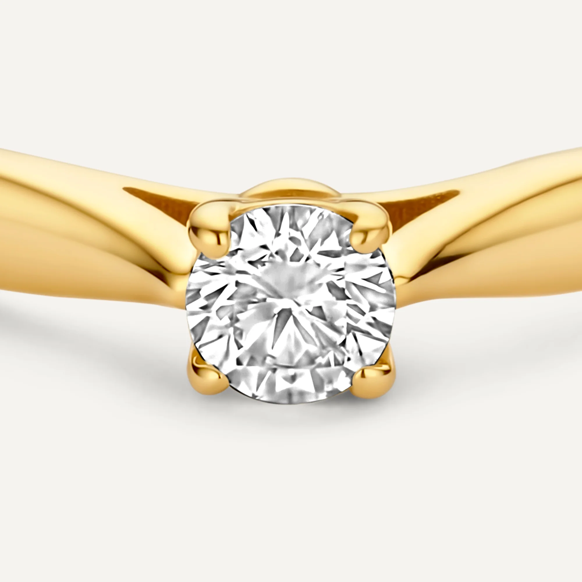 Four Prong Diamond Solitary Tapered Ring (0.10 ct) - Image 6