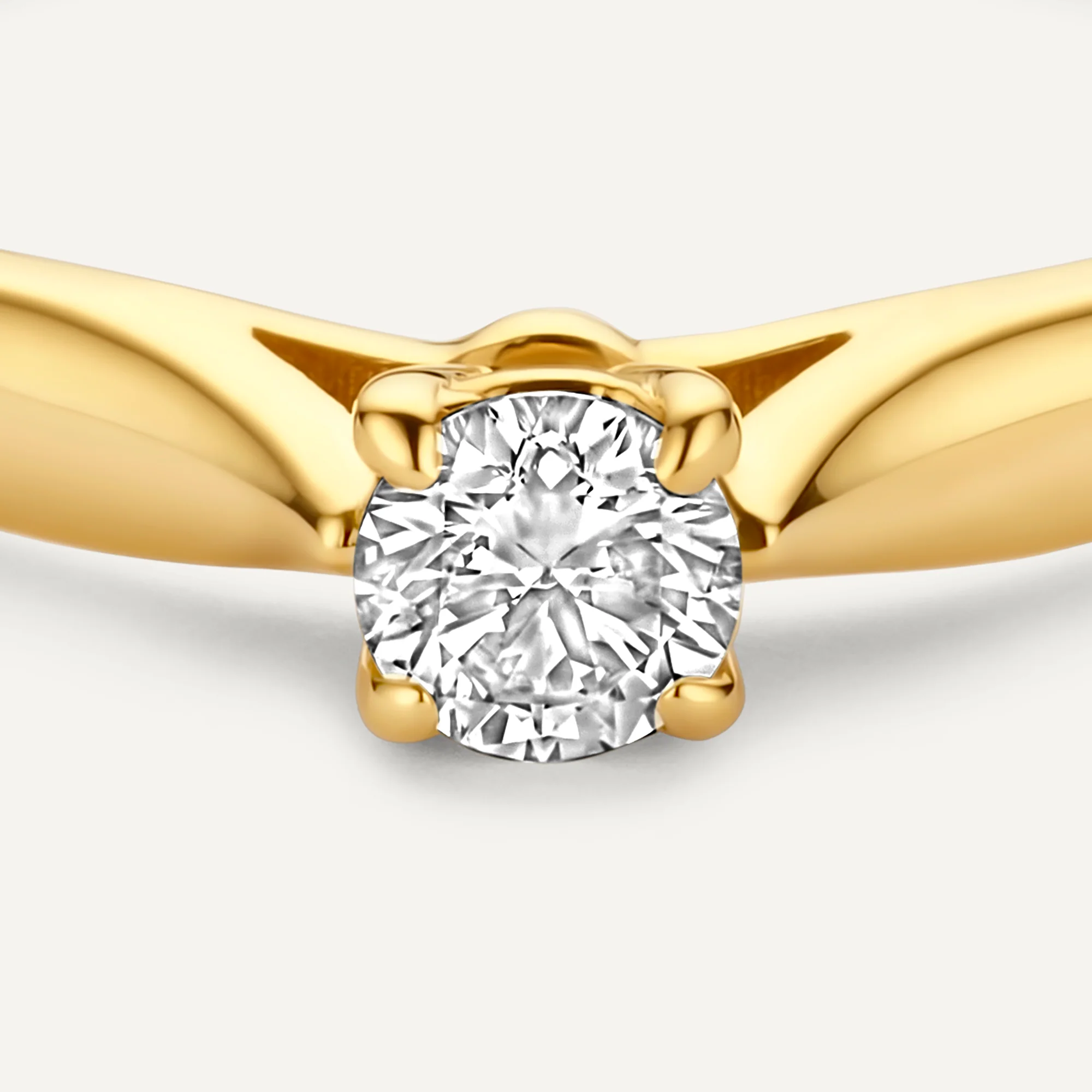 Four Prong Diamond Solitary Tapered Ring (0.15 ct) - Image 6